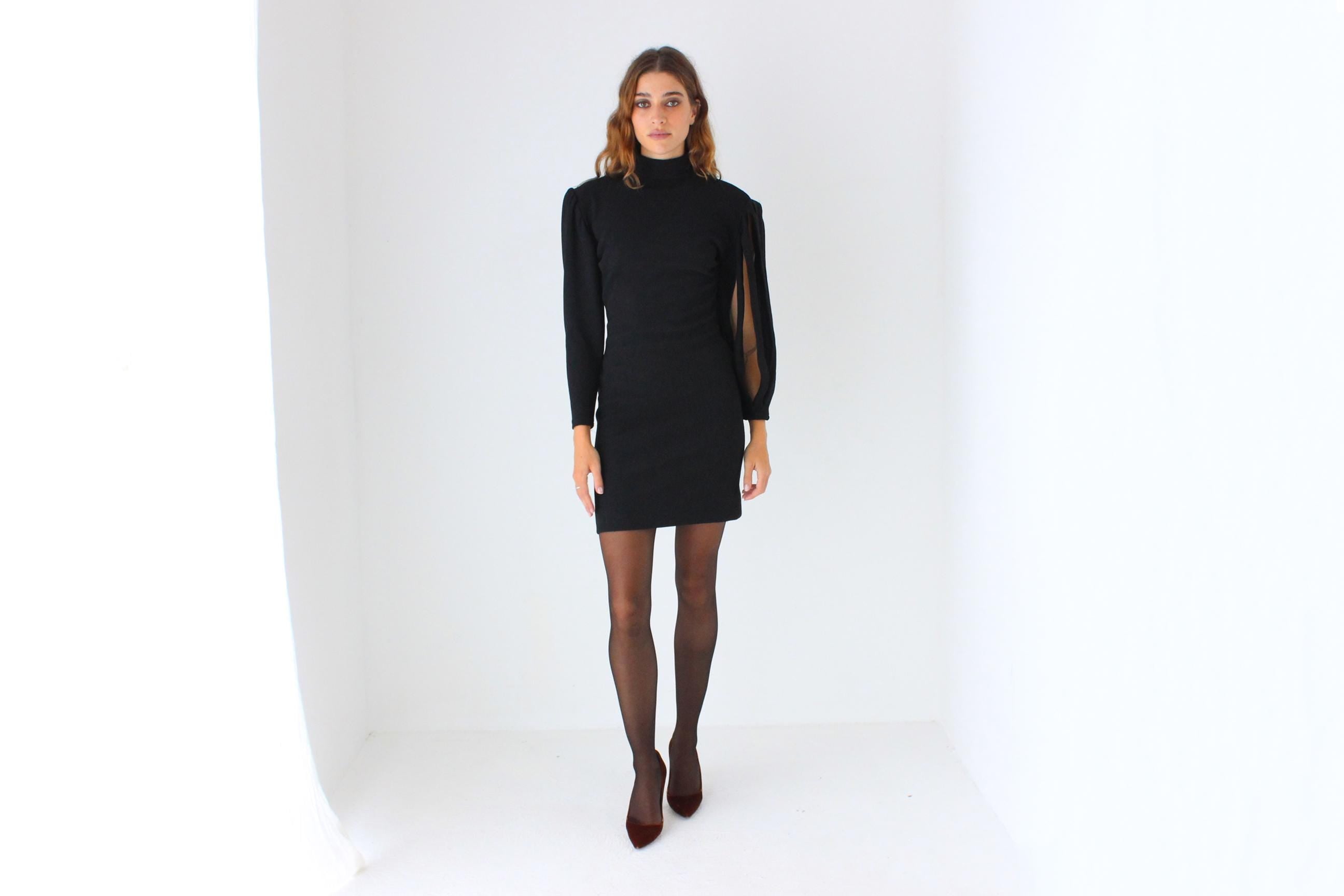 Outrageous 80s Slashed Cut Out Dress