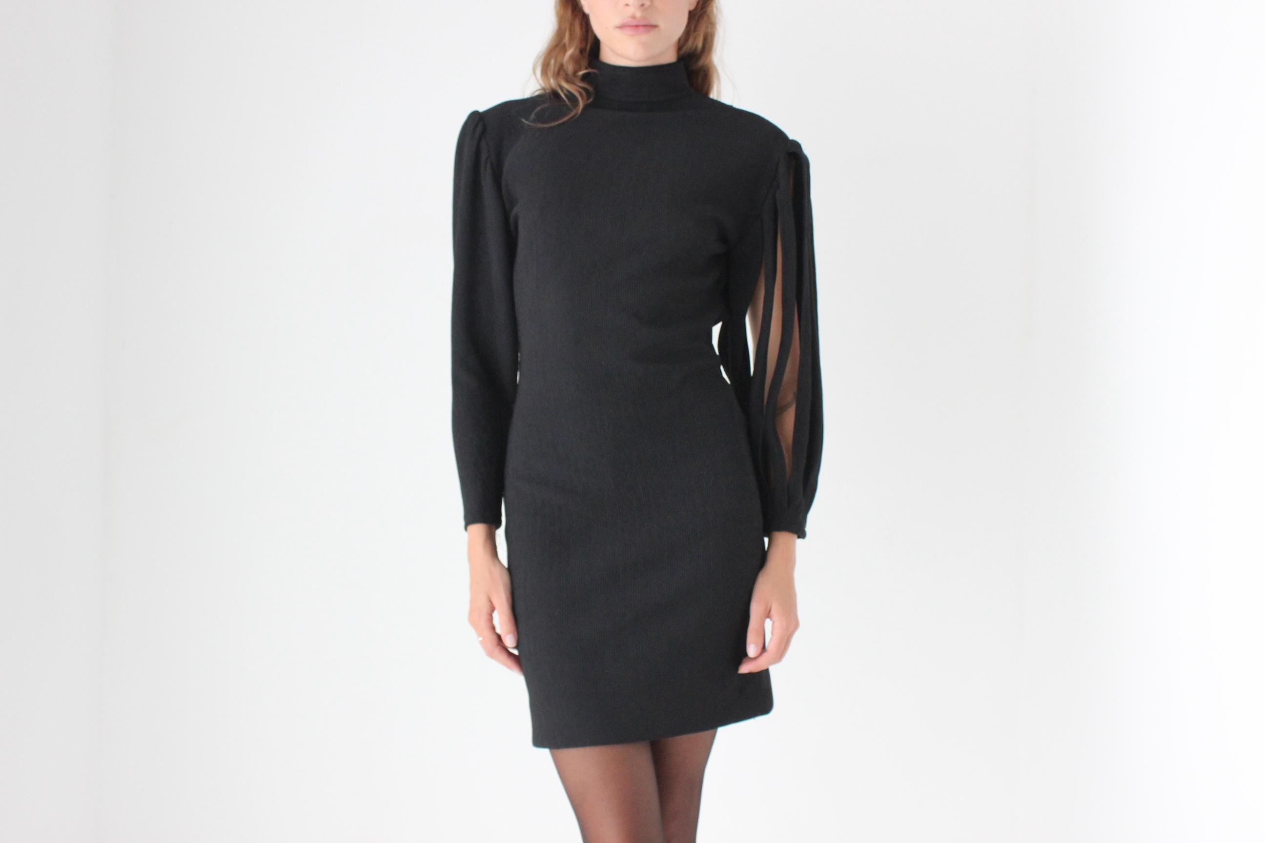 Outrageous 80s Slashed Cut Out Dress