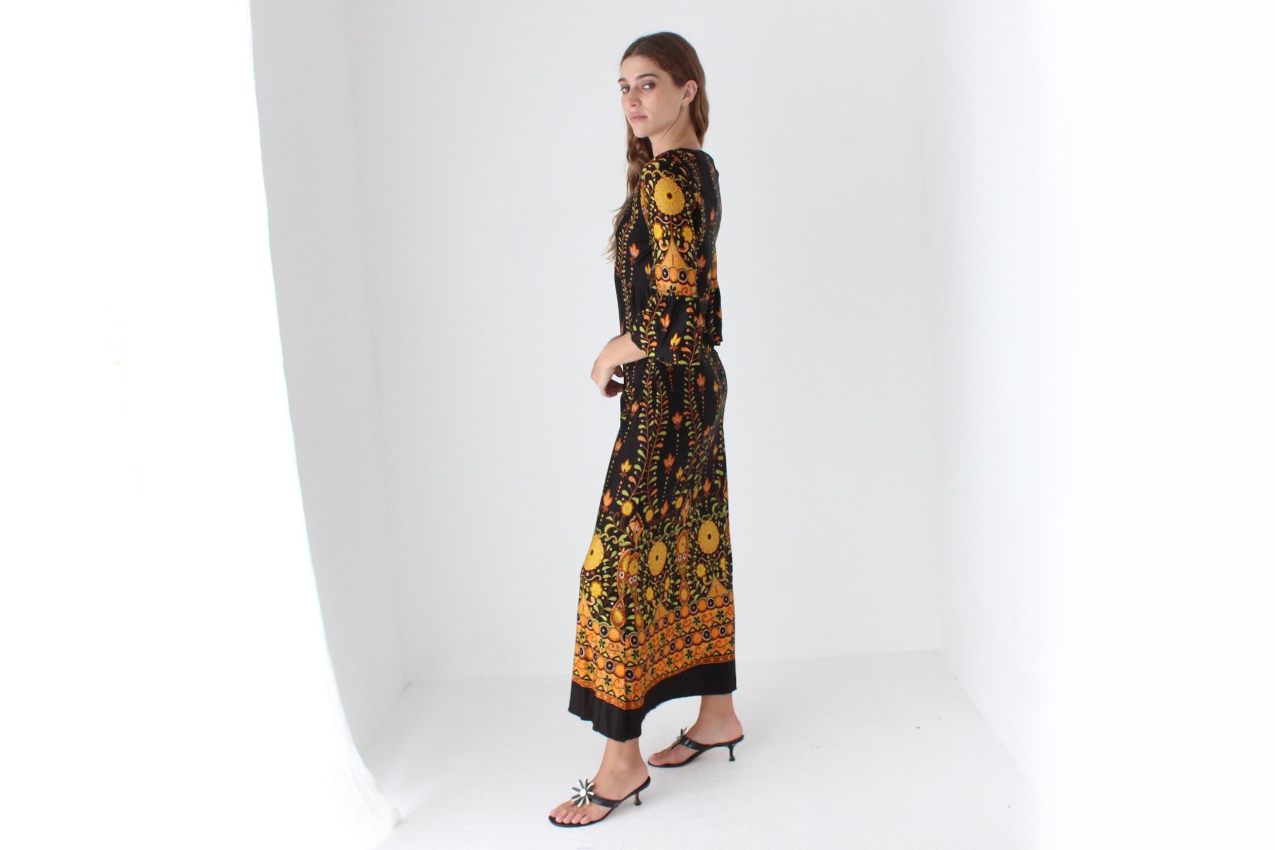Handmade 70s Vibrant Psychedelic Dress