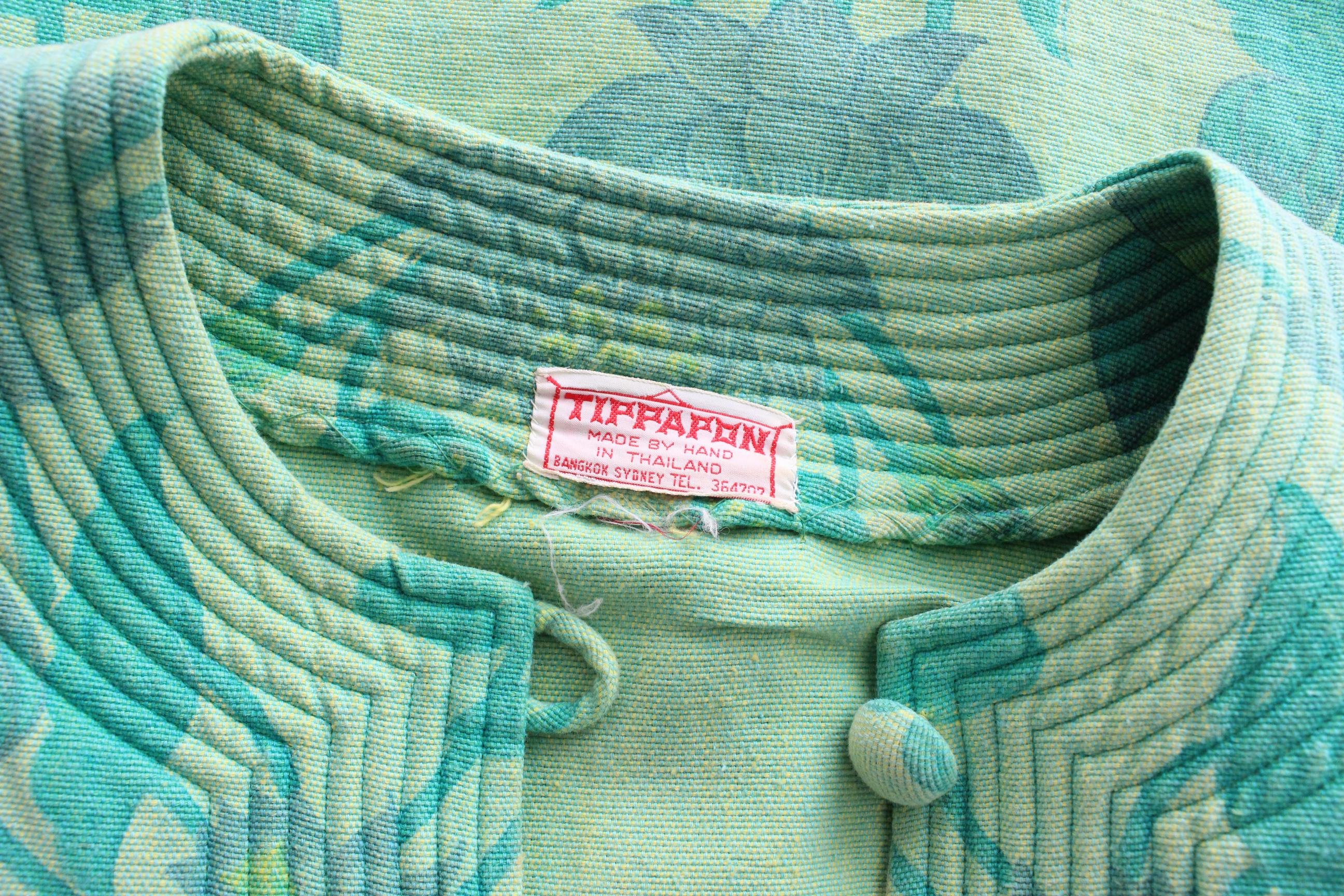 70s Handwoven Thai Cotton Lotus Dress