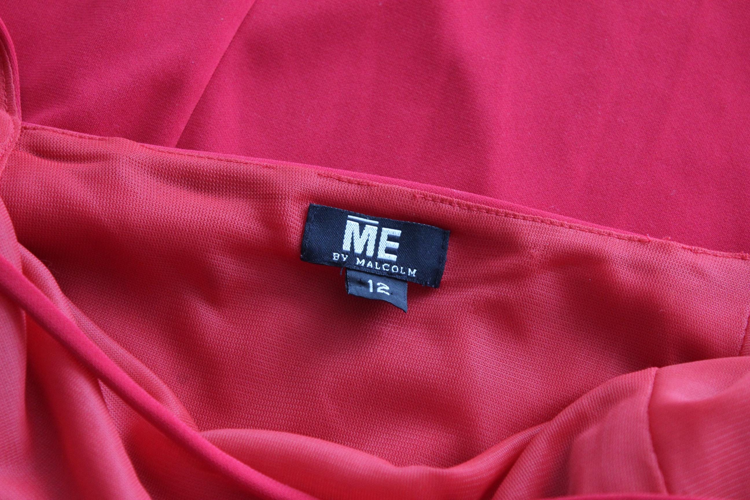 90s Red Mesh Backless Party Dress