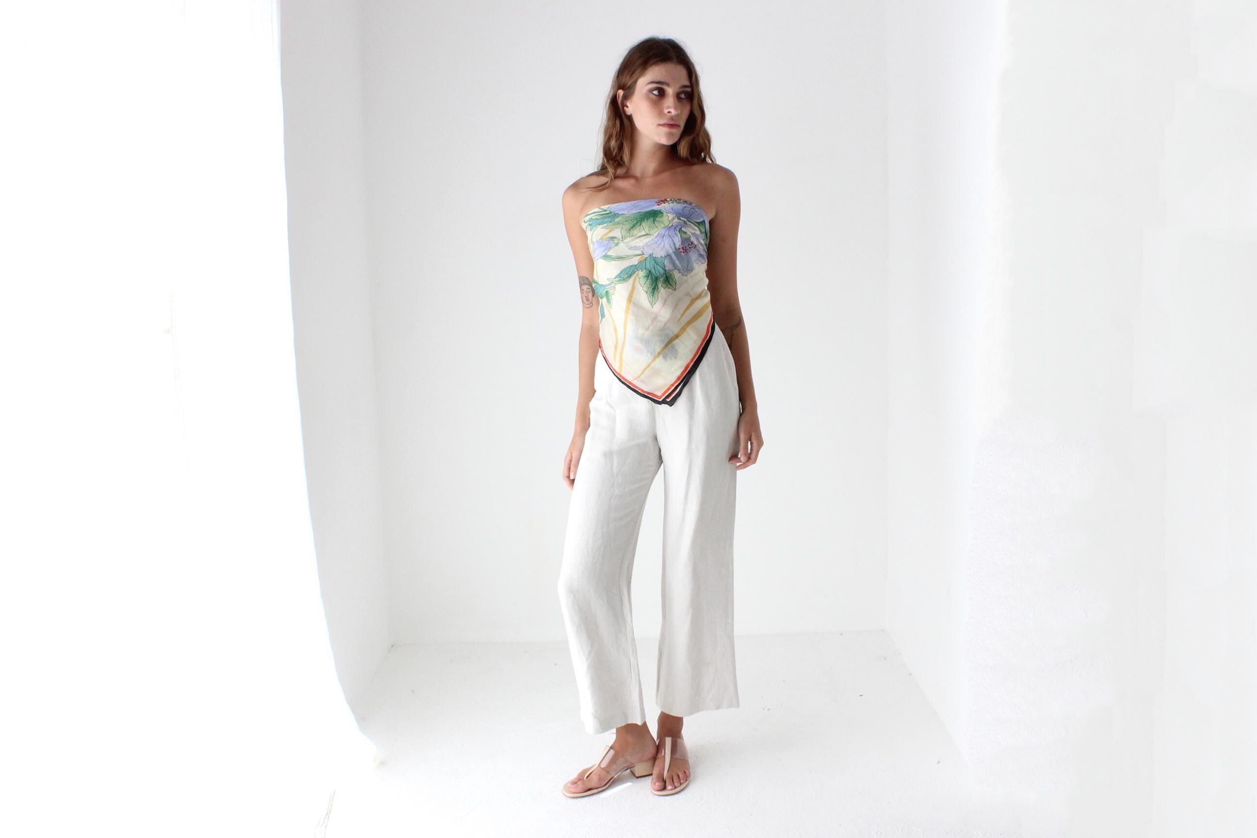 Beautifully Cut 90s Italian Linen Pants
