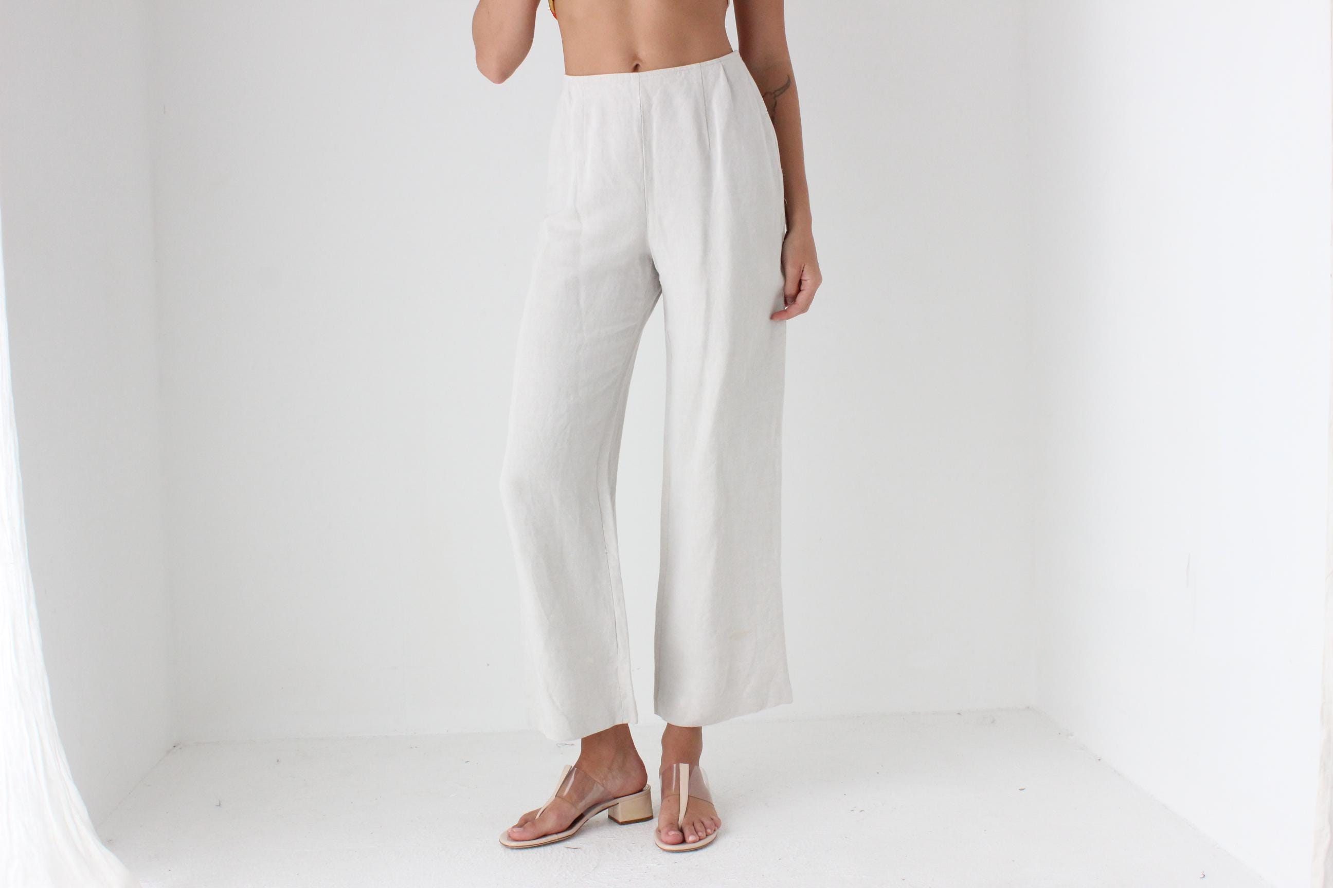 Beautifully Cut 90s Italian Linen Pants