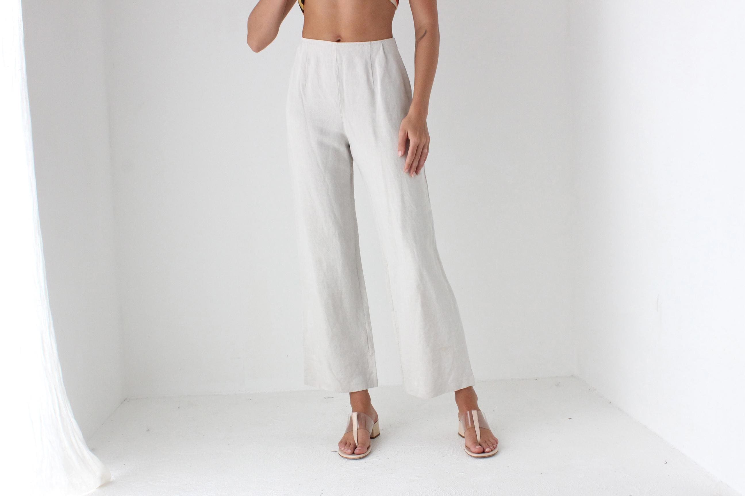 Beautifully Cut 90s Italian Linen Pants