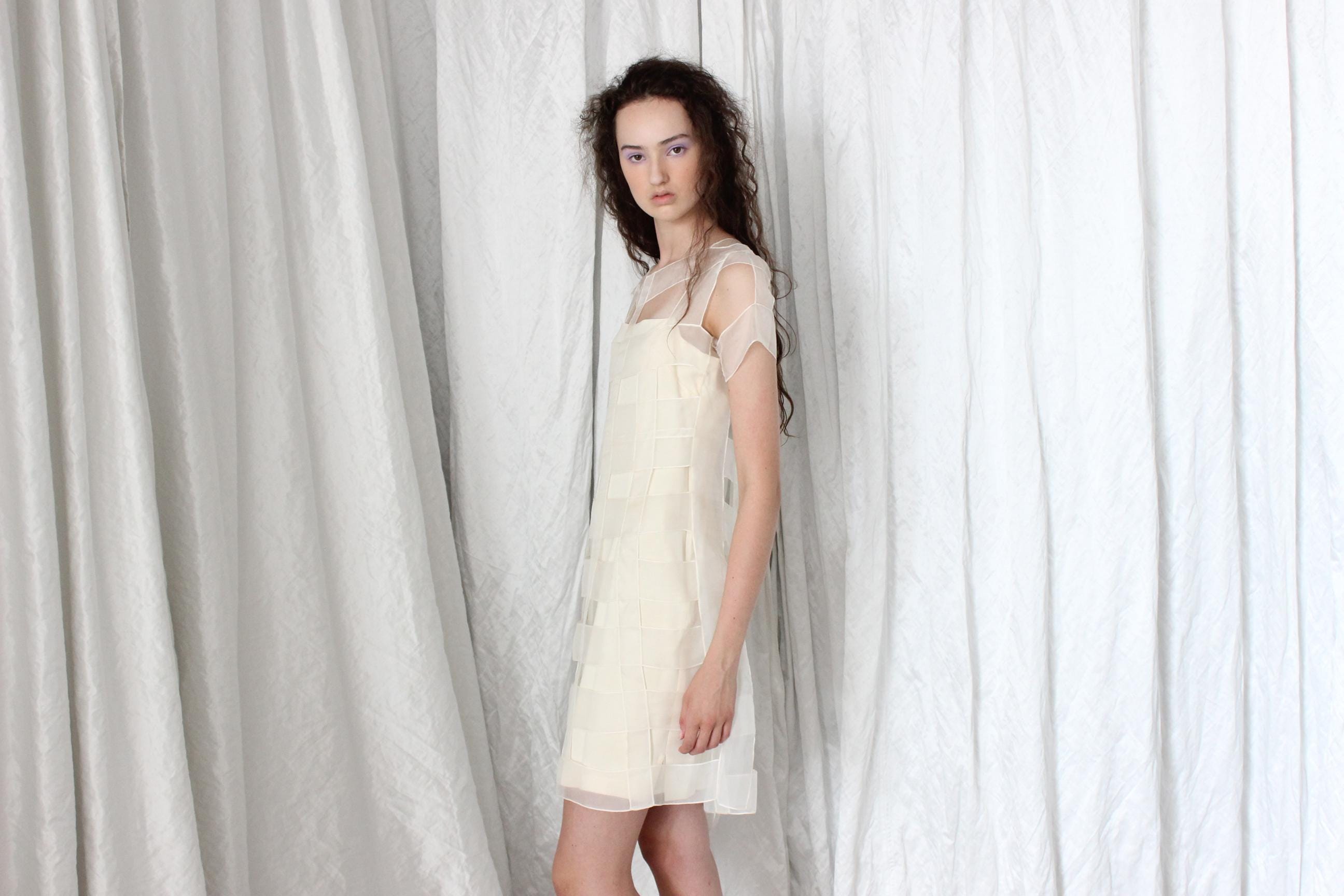 90s Morgane Le Fey Organza Lattice Mini