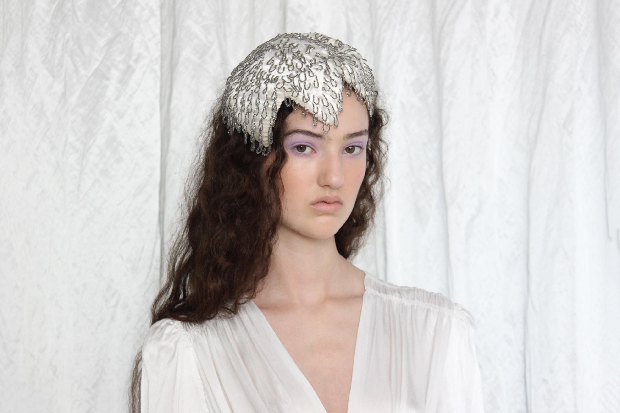 1930s Art Nouveau Juliet Cap