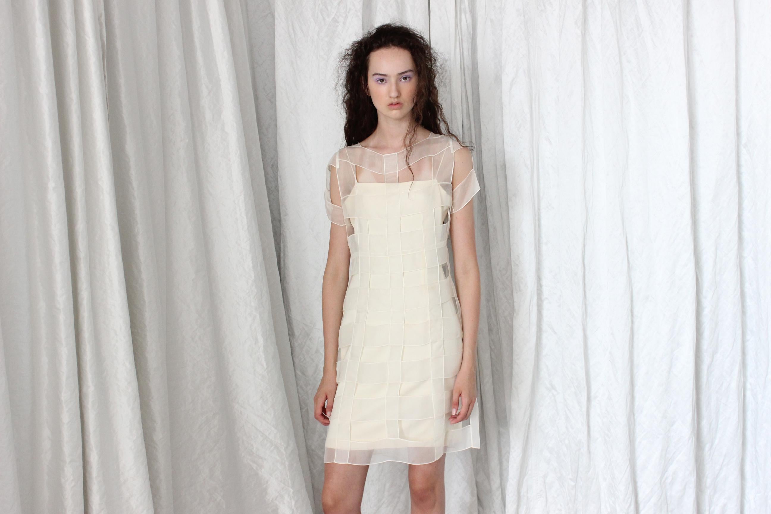 90s Morgane Le Fey Organza Lattice Mini