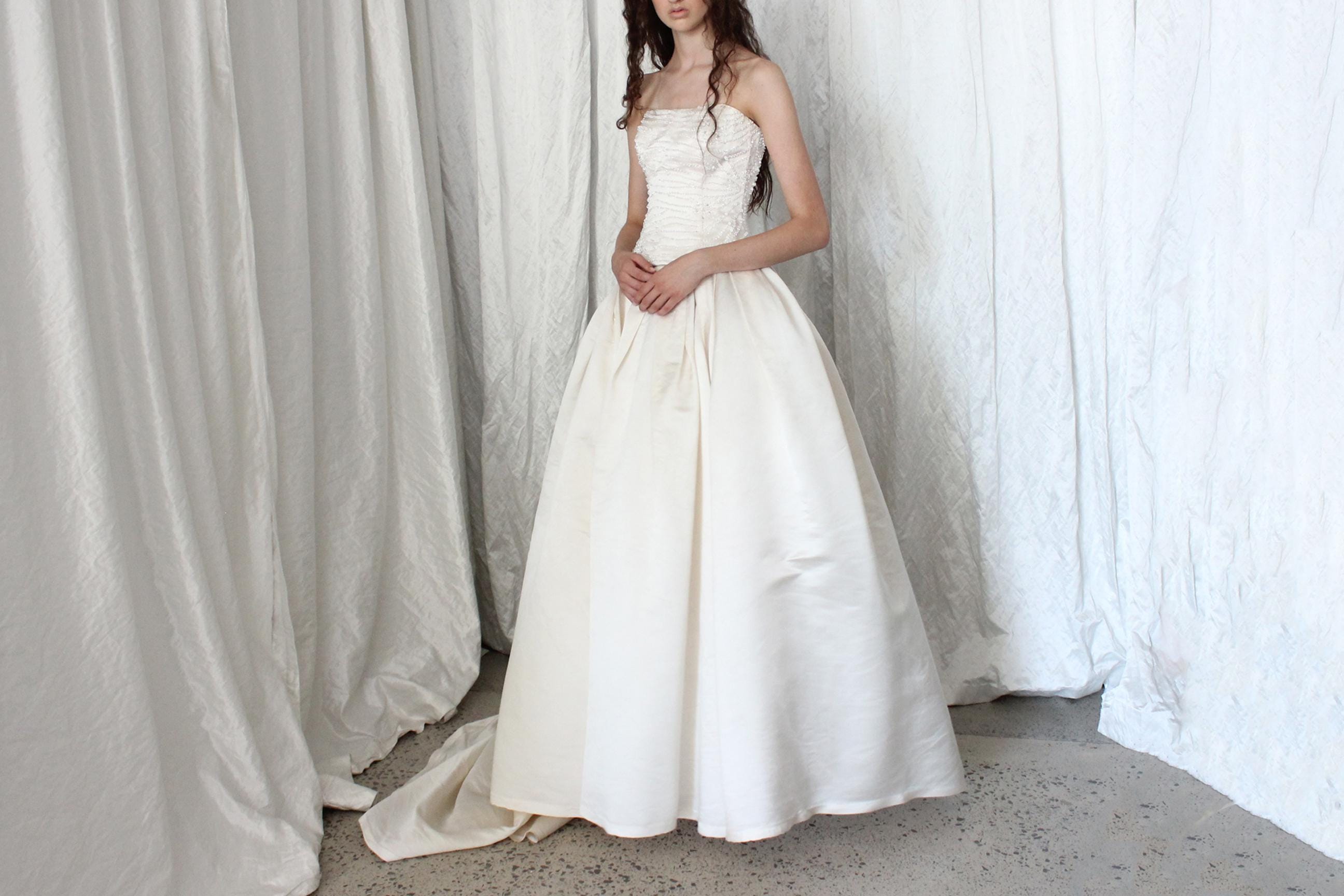 90s Duchess Silk Two Piece Corset & Skirt Set
