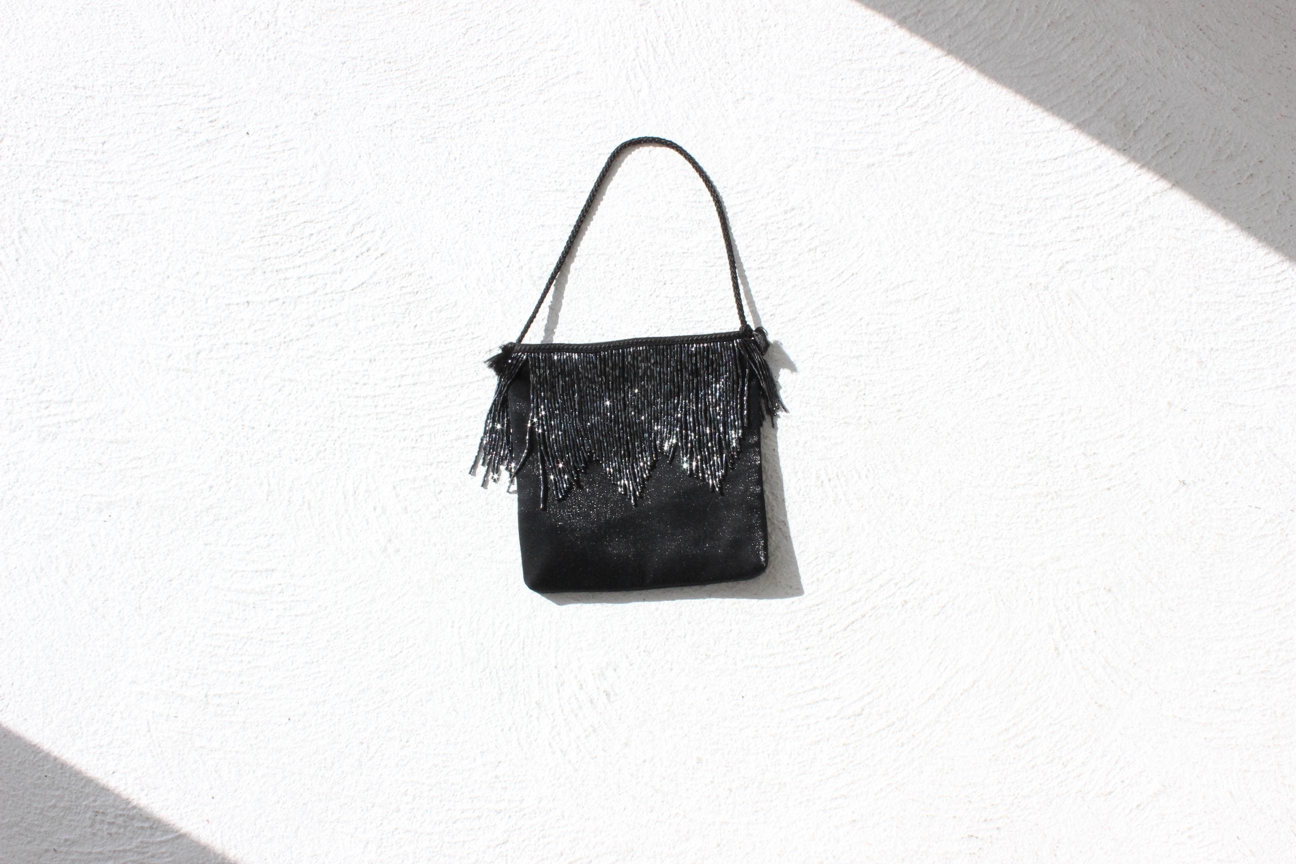 Y2K Glass Beaded Fringe Bag