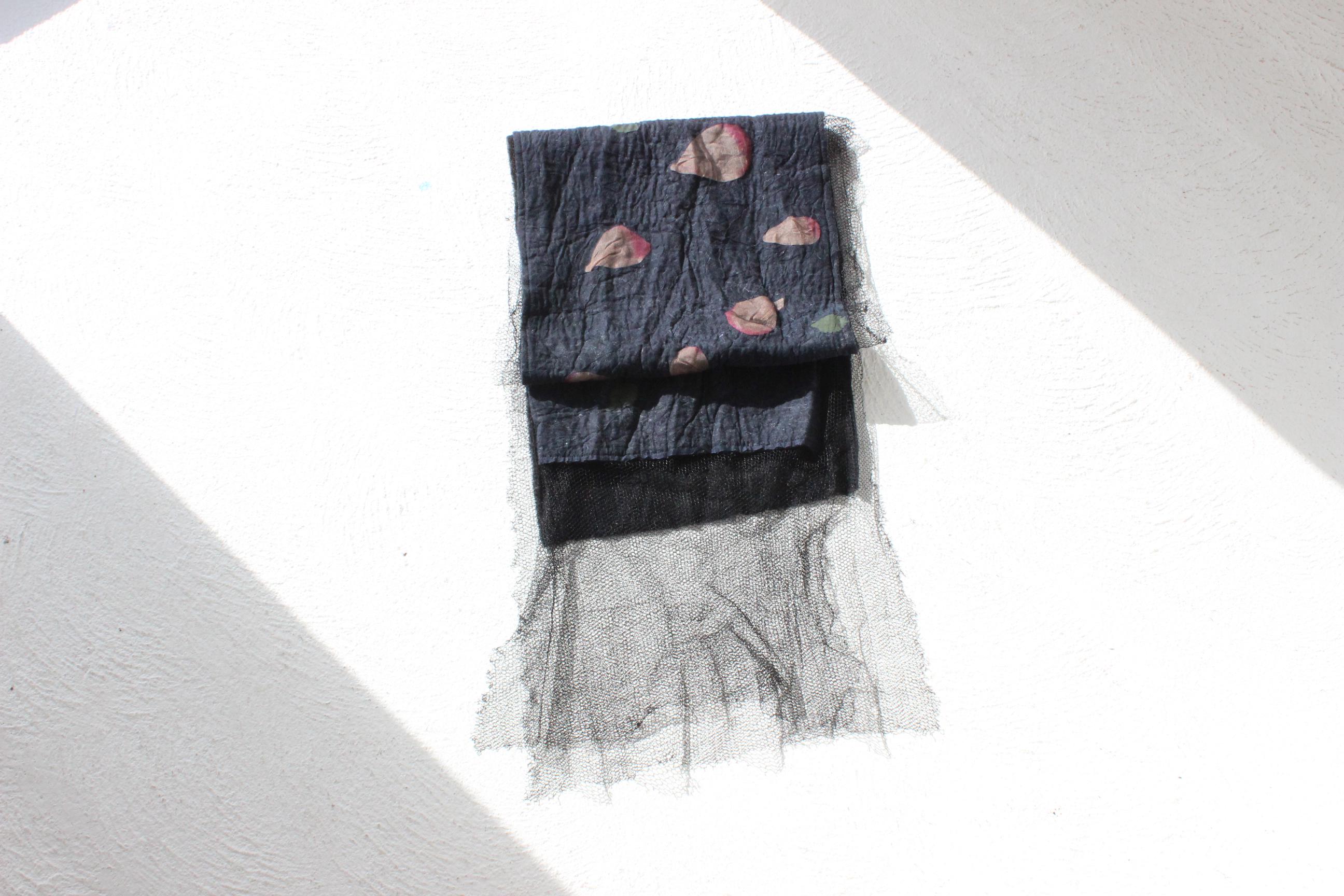 Arty 90s 'Pressed Dried Flower' Scarf