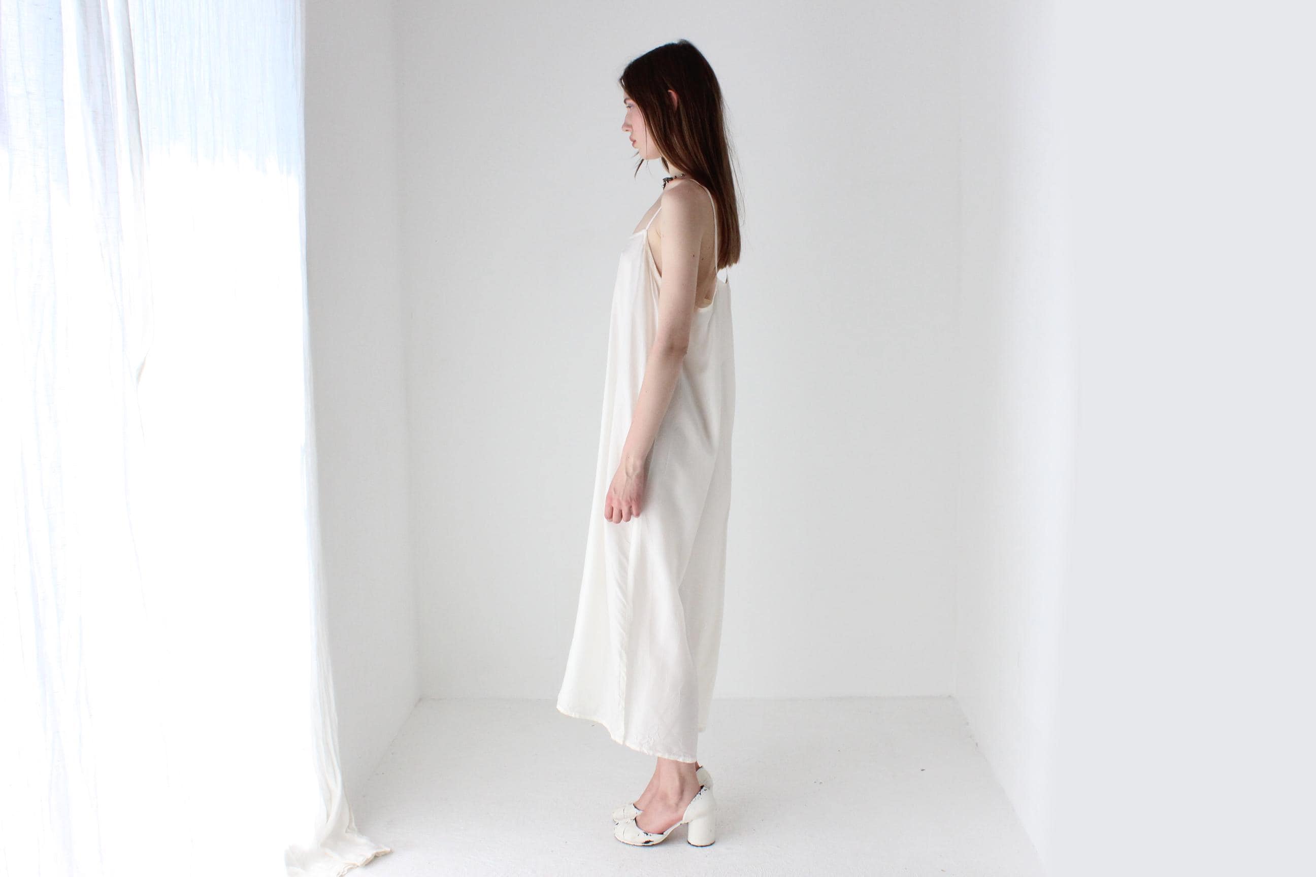 Relaxed & Roomy Ivory Nighty Slip Dress
