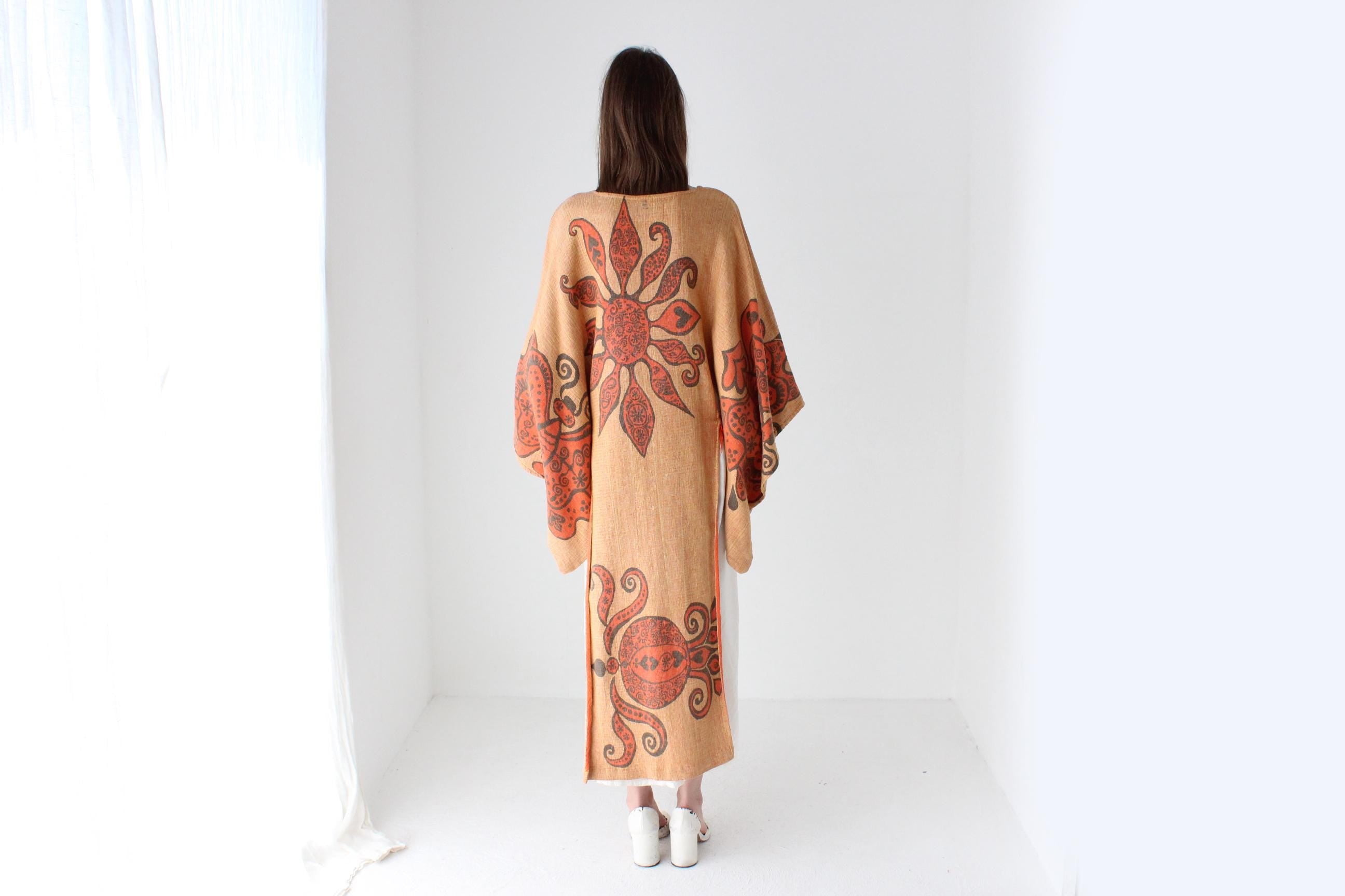 70s Woven Abstract Kaftan