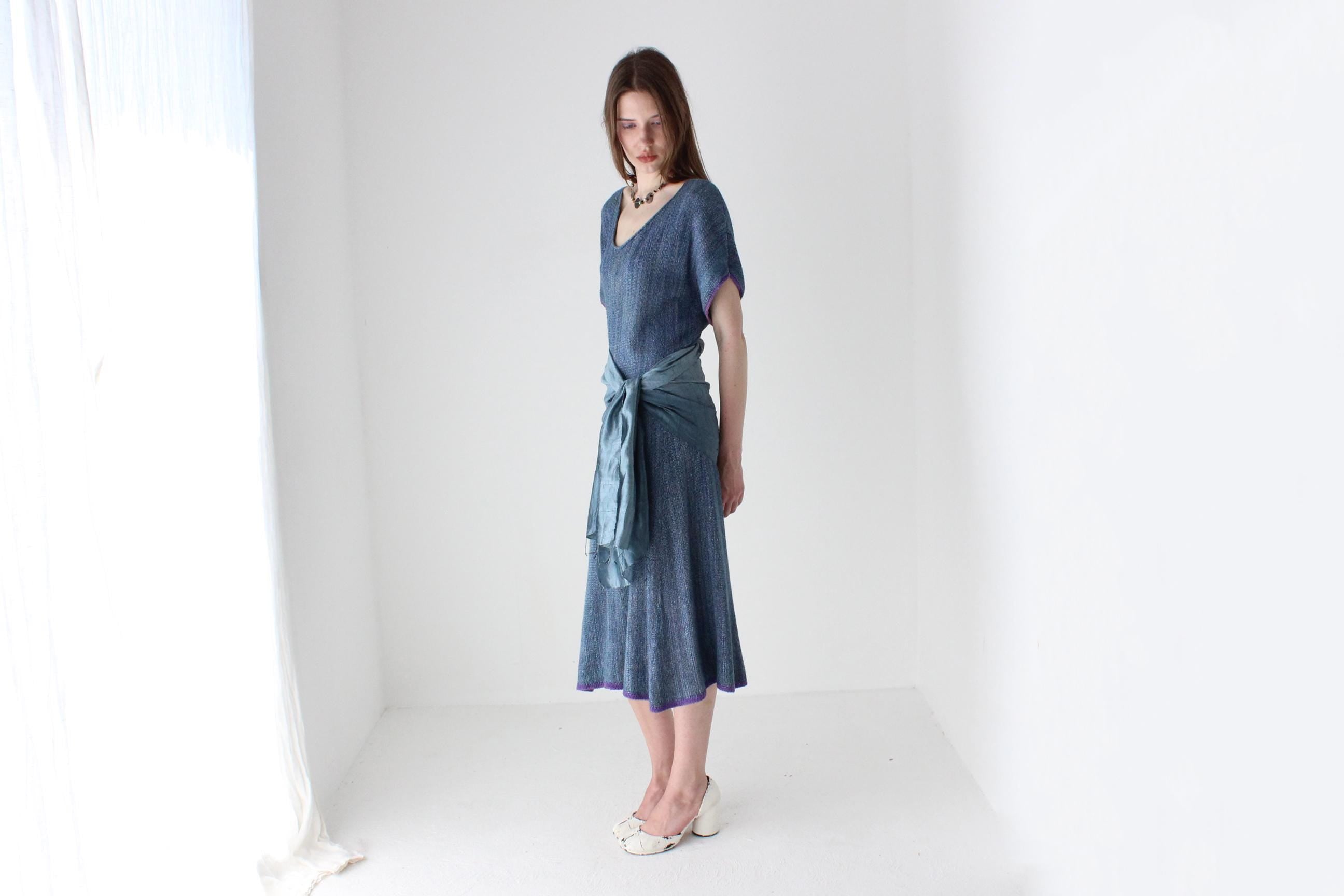 90s Vietnamese Handwoven Silk Multi-Way Sash