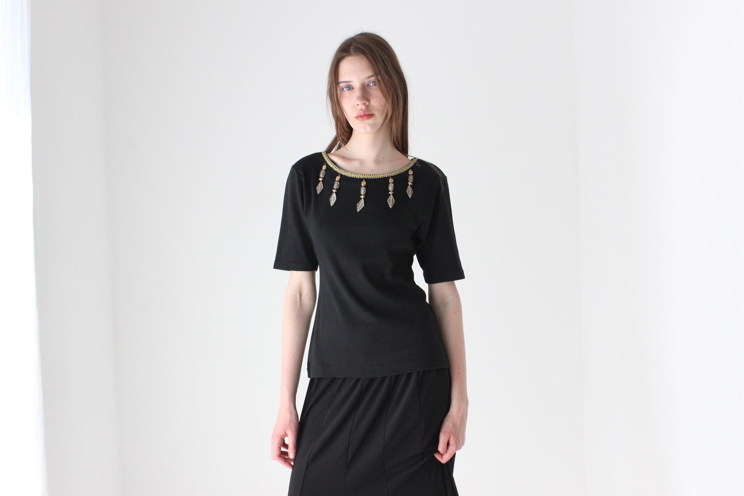 80s Gem Stone Stretch Fitted Tee