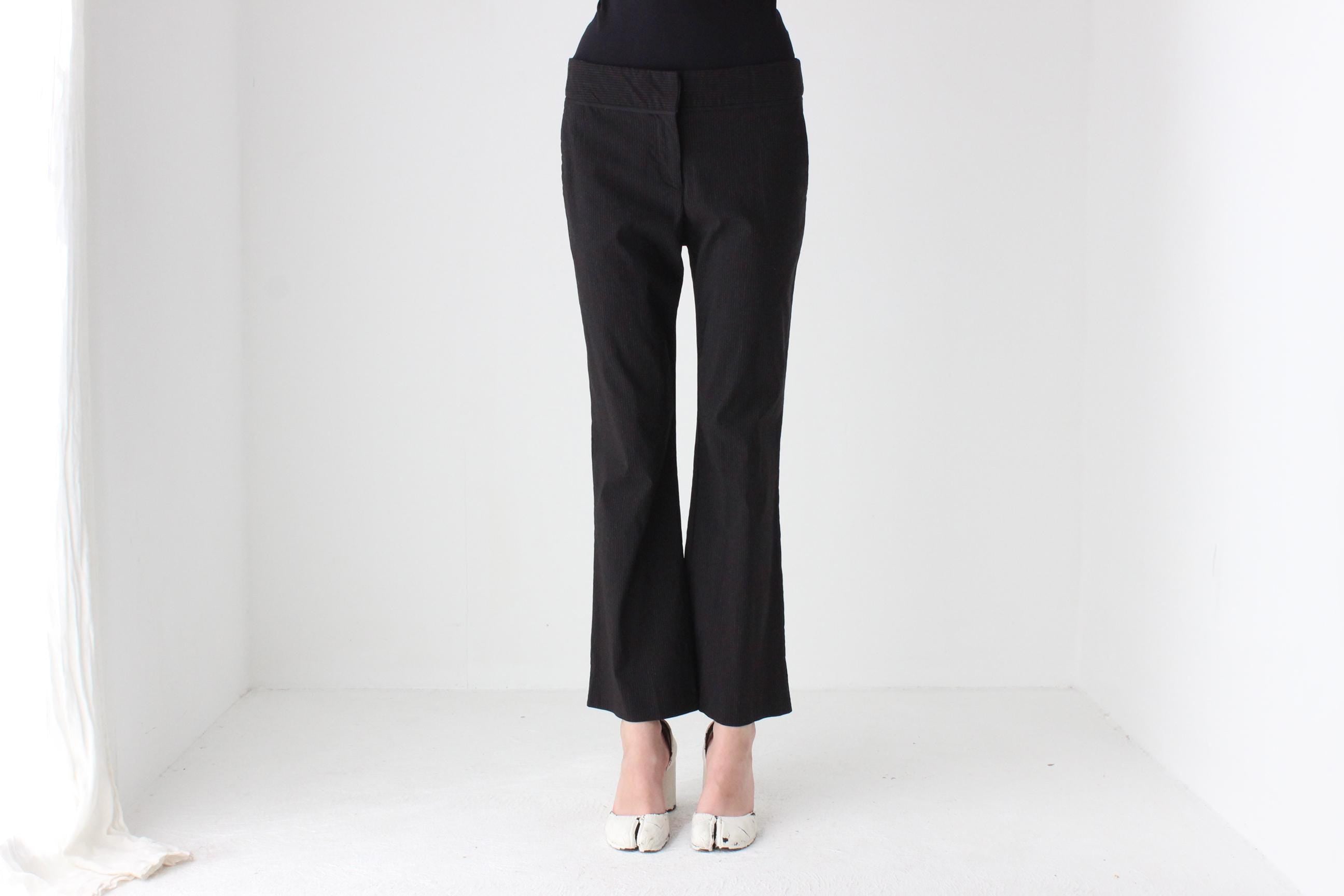 Y2K Veronika Maine Pinstripe Bootcut Trousers