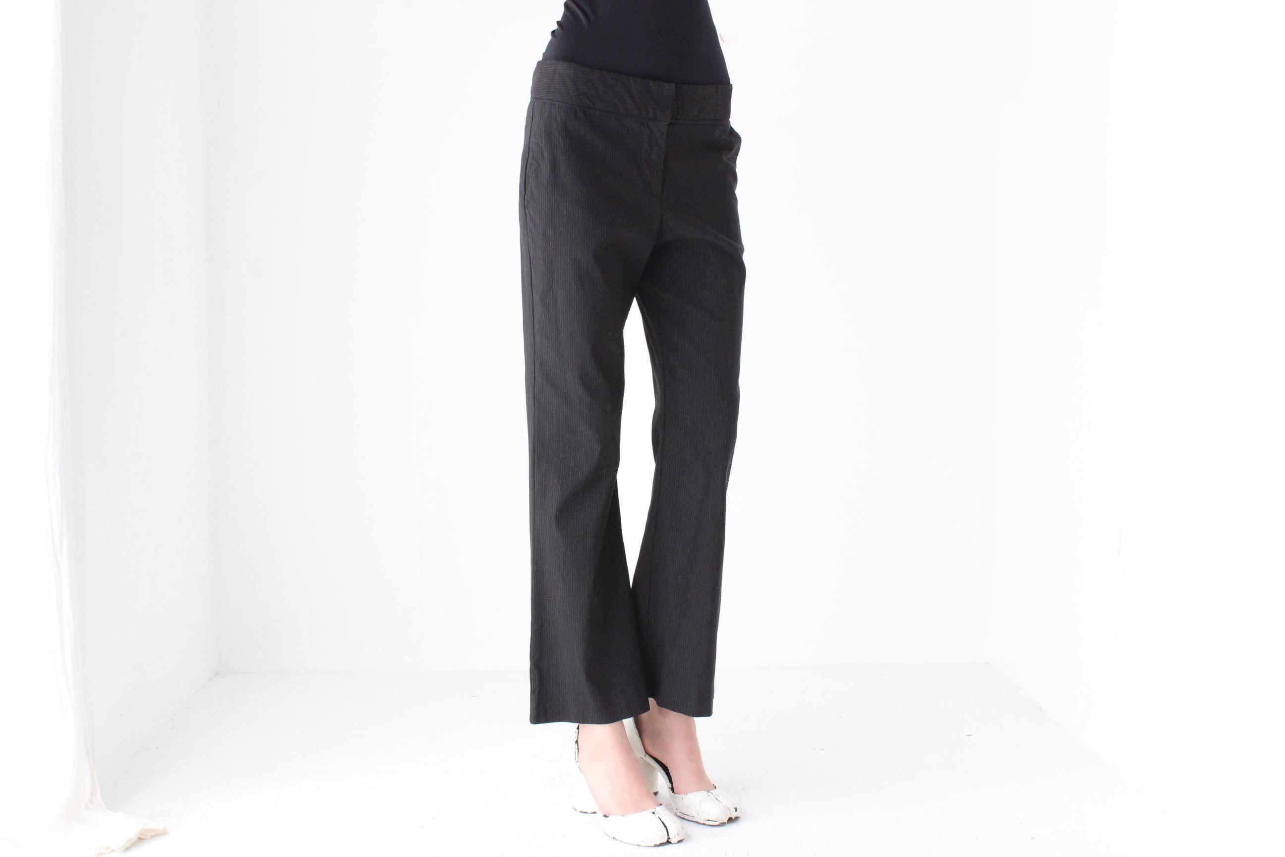 Y2K Veronika Maine Pinstripe Bootcut Trousers