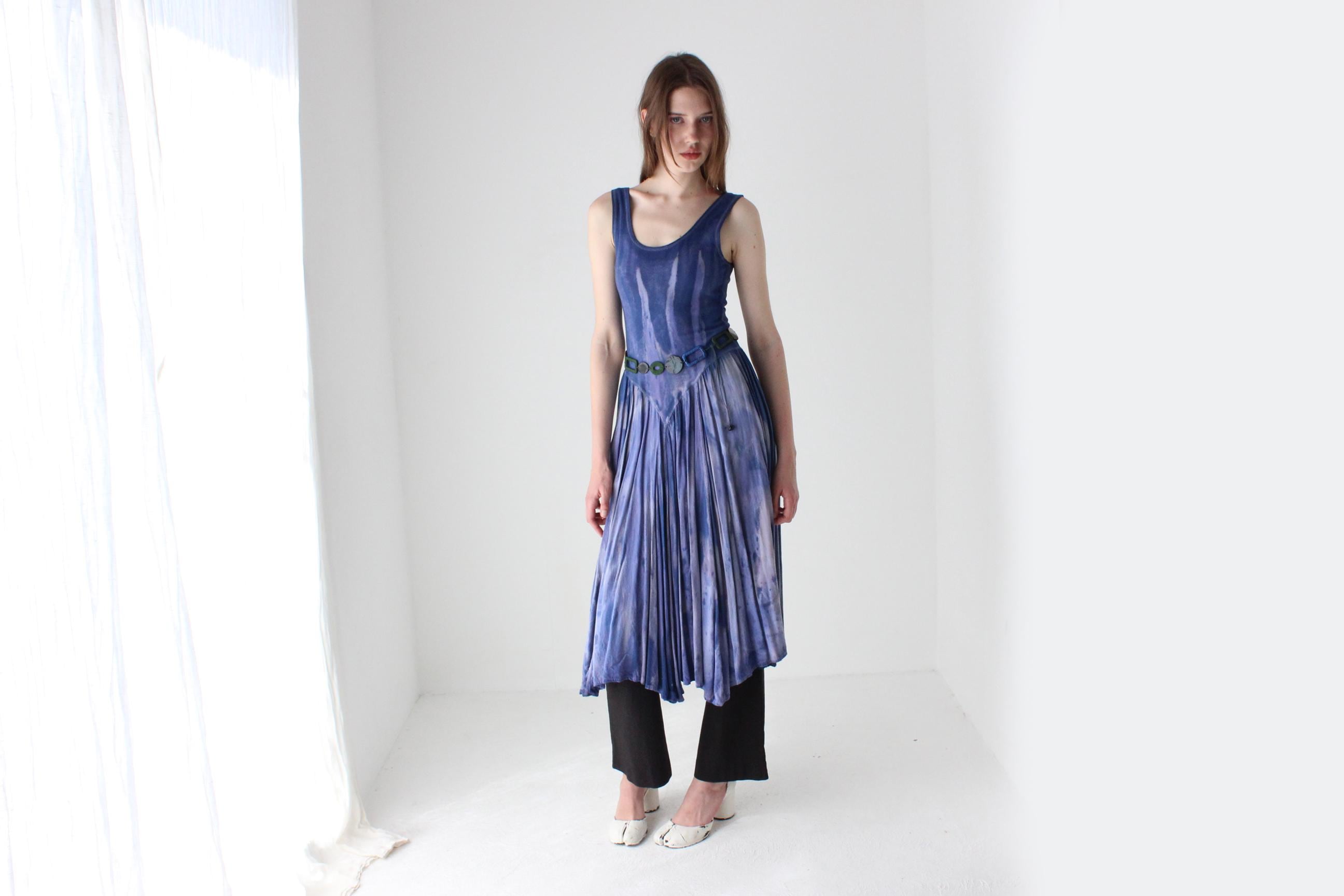Coolest 90s Tie Dye Stretch Cotton Dress