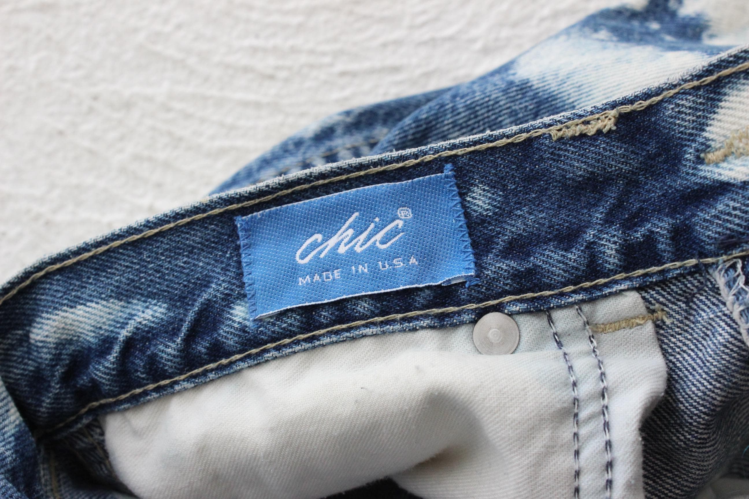 80s Acid Wash Hand Bleached Jeans