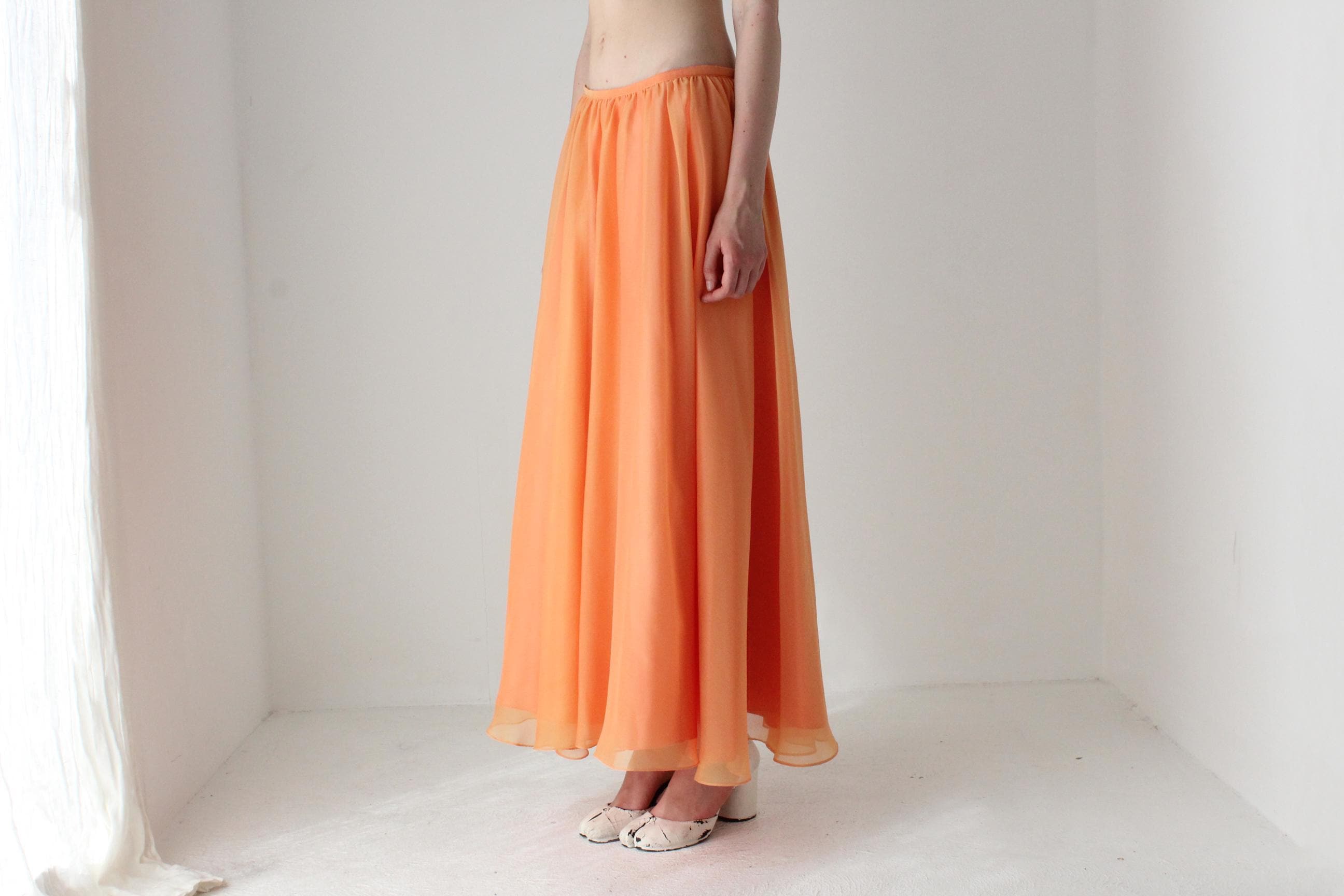 90s Iridescent Formal Skirt