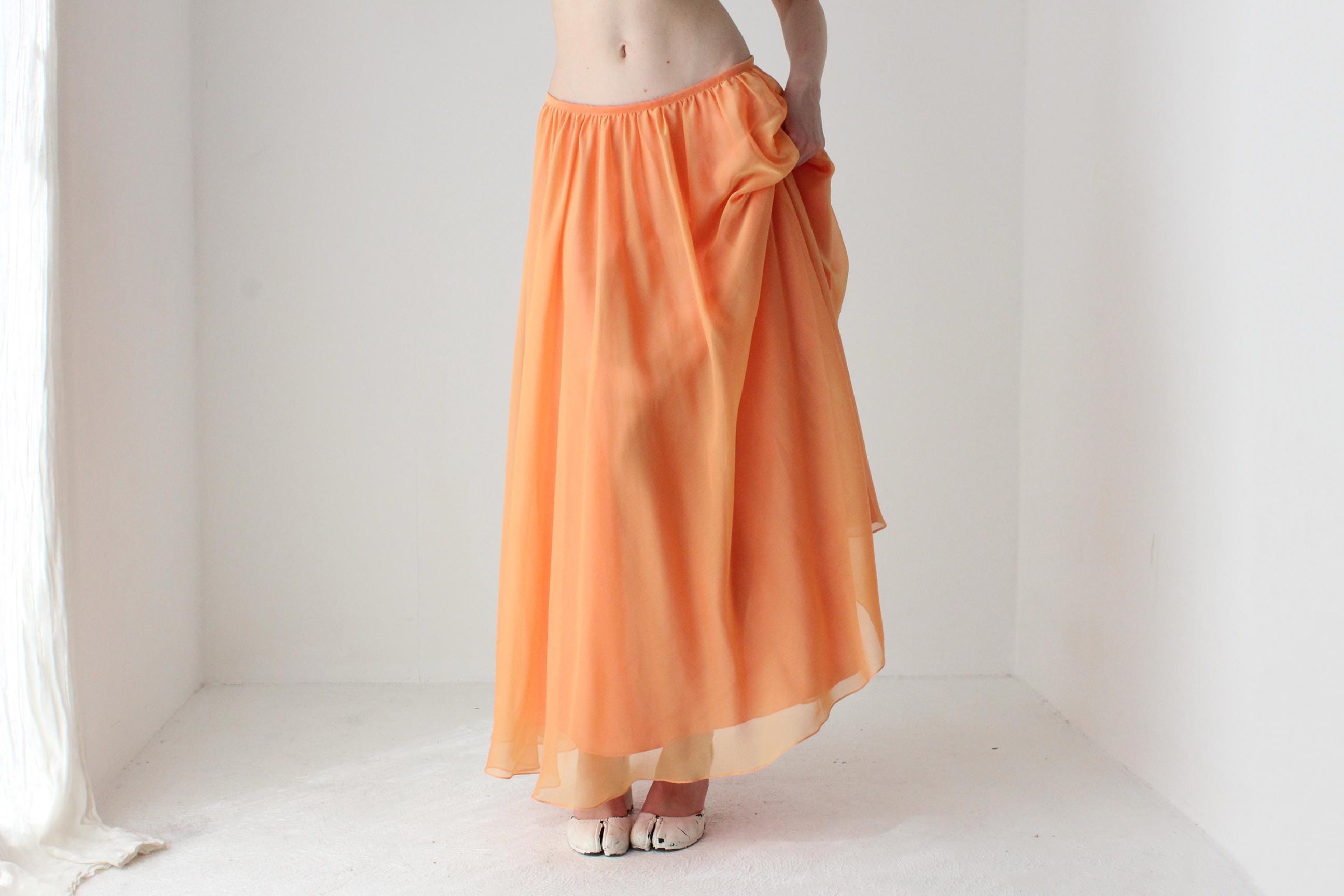 90s Iridescent Formal Skirt