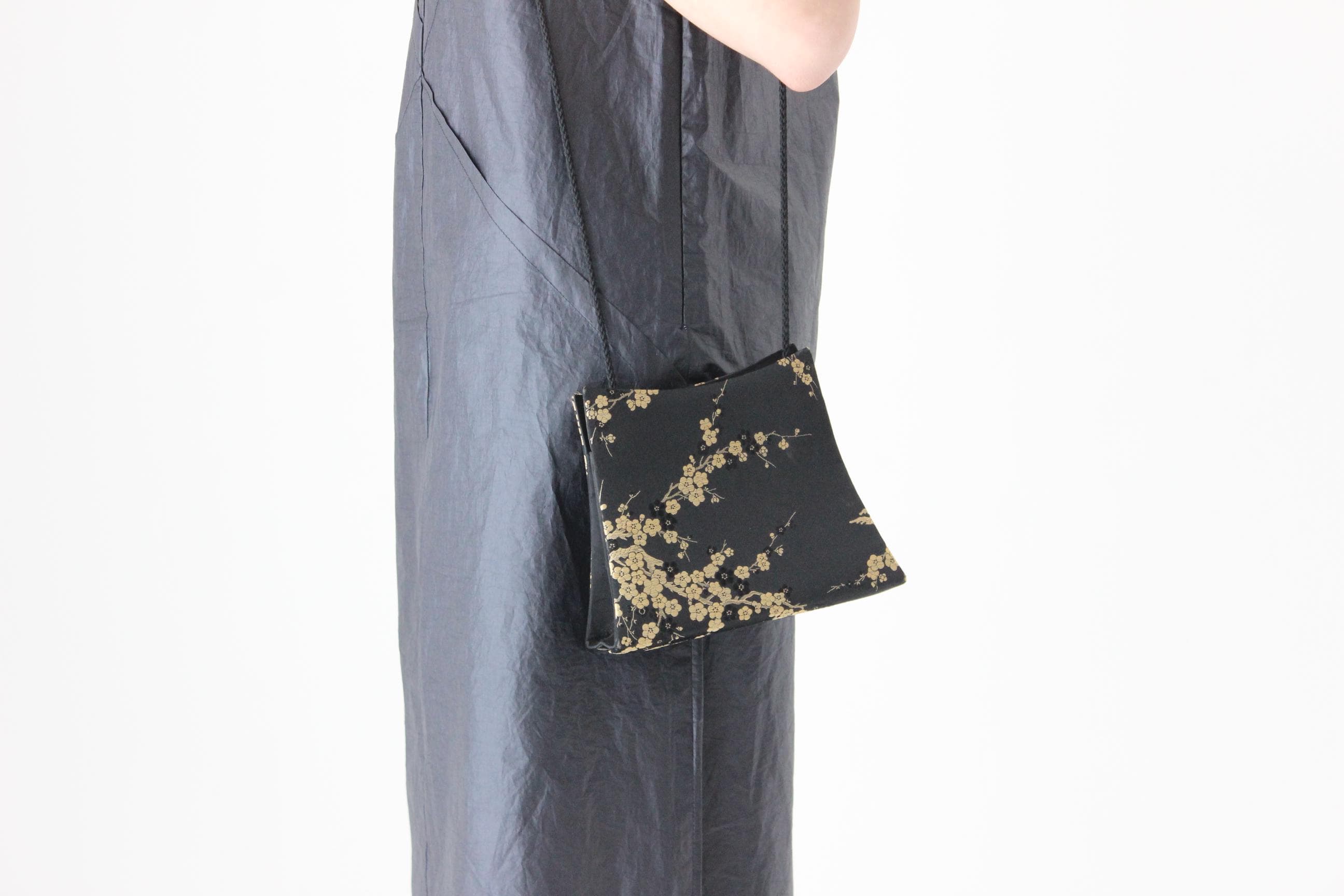 90s Chinese Satin Structured Mini Bag