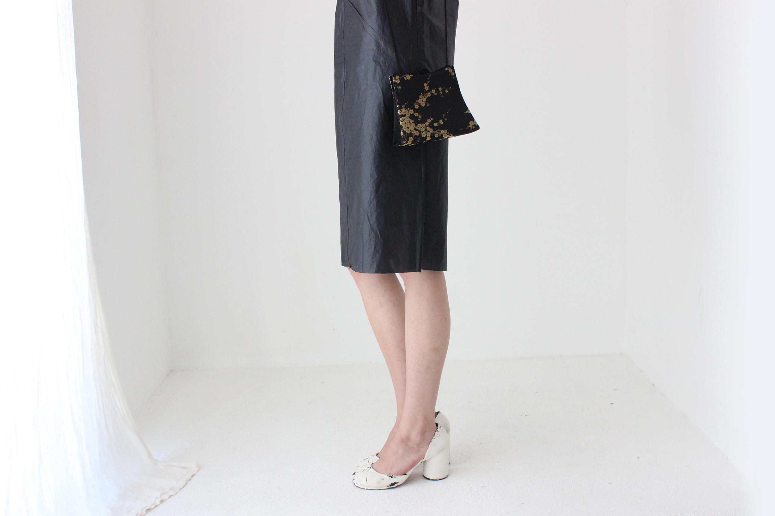 90s Chinese Satin Structured Mini Bag