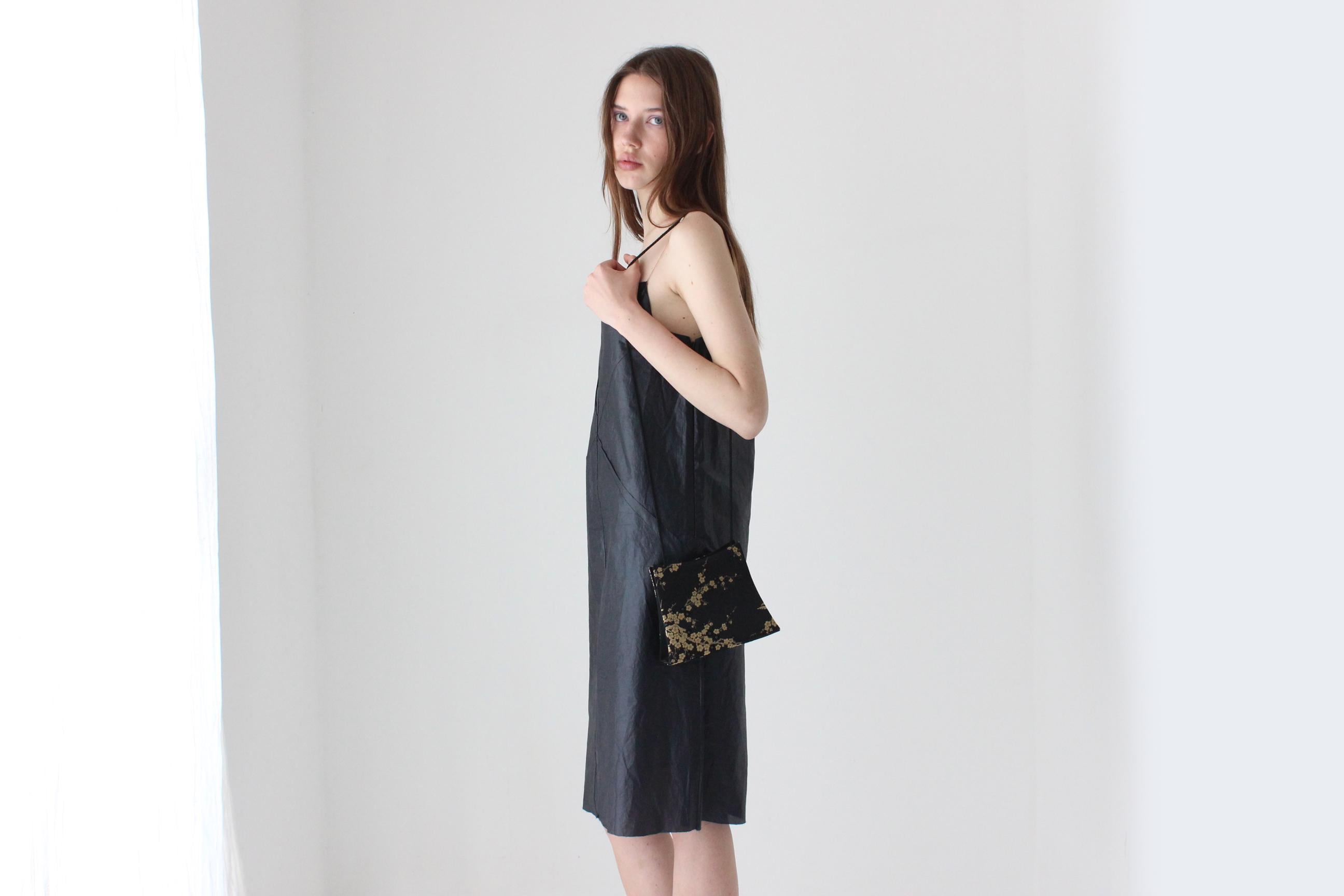 90s Chinese Satin Structured Mini Bag