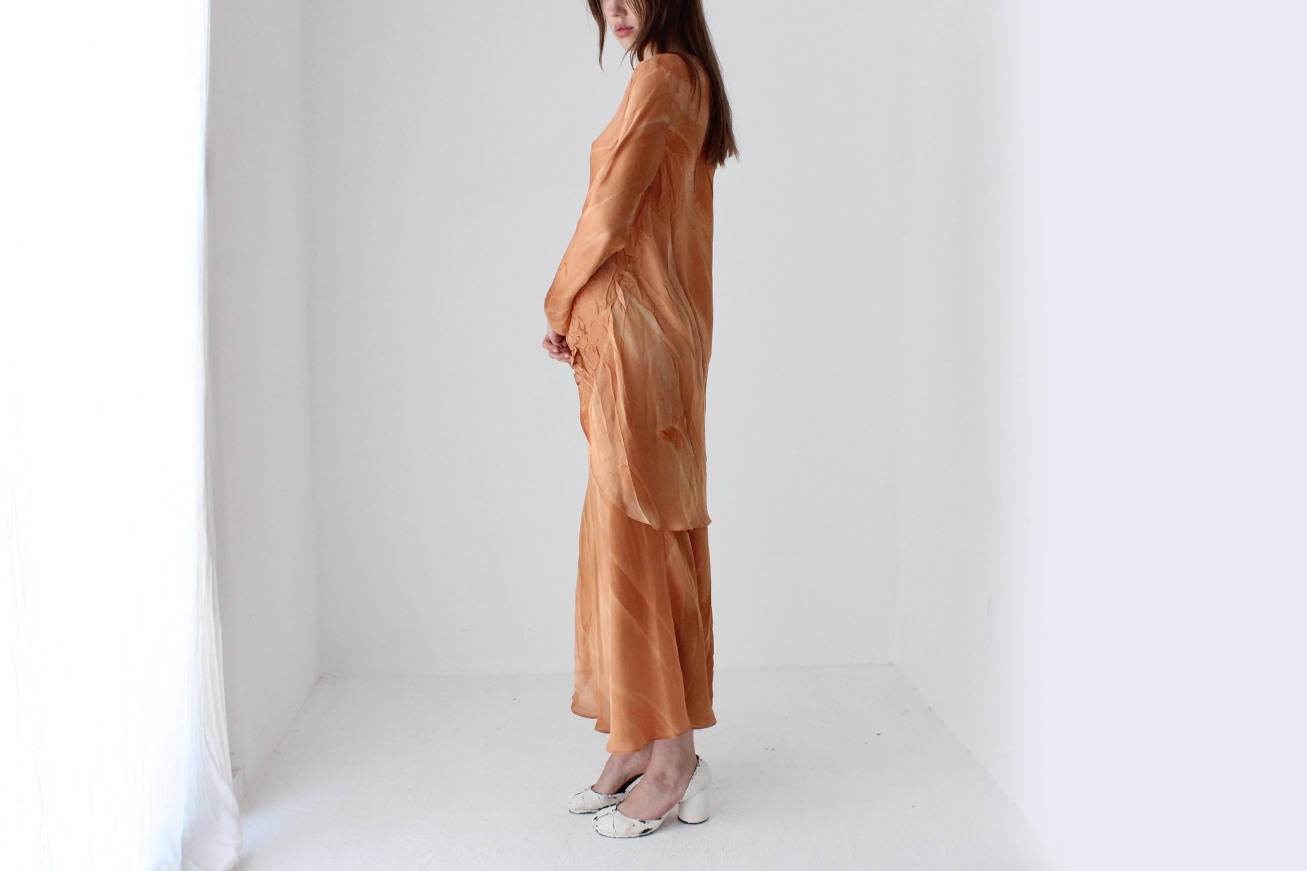 Arty 90s Barbara Wilson Pure Silk Bias Cut Set