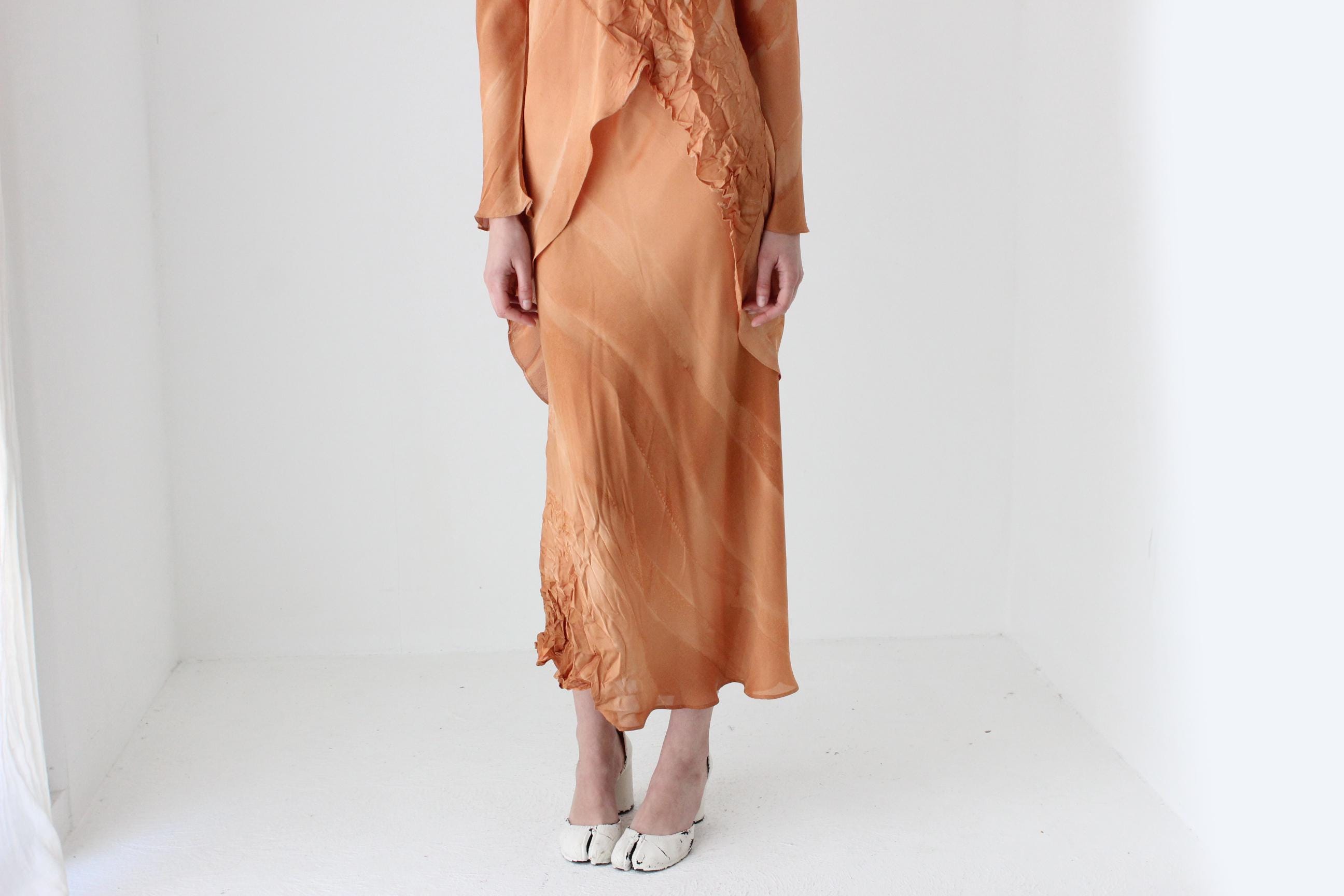 Arty 90s Barbara Wilson Pure Silk Bias Cut Set