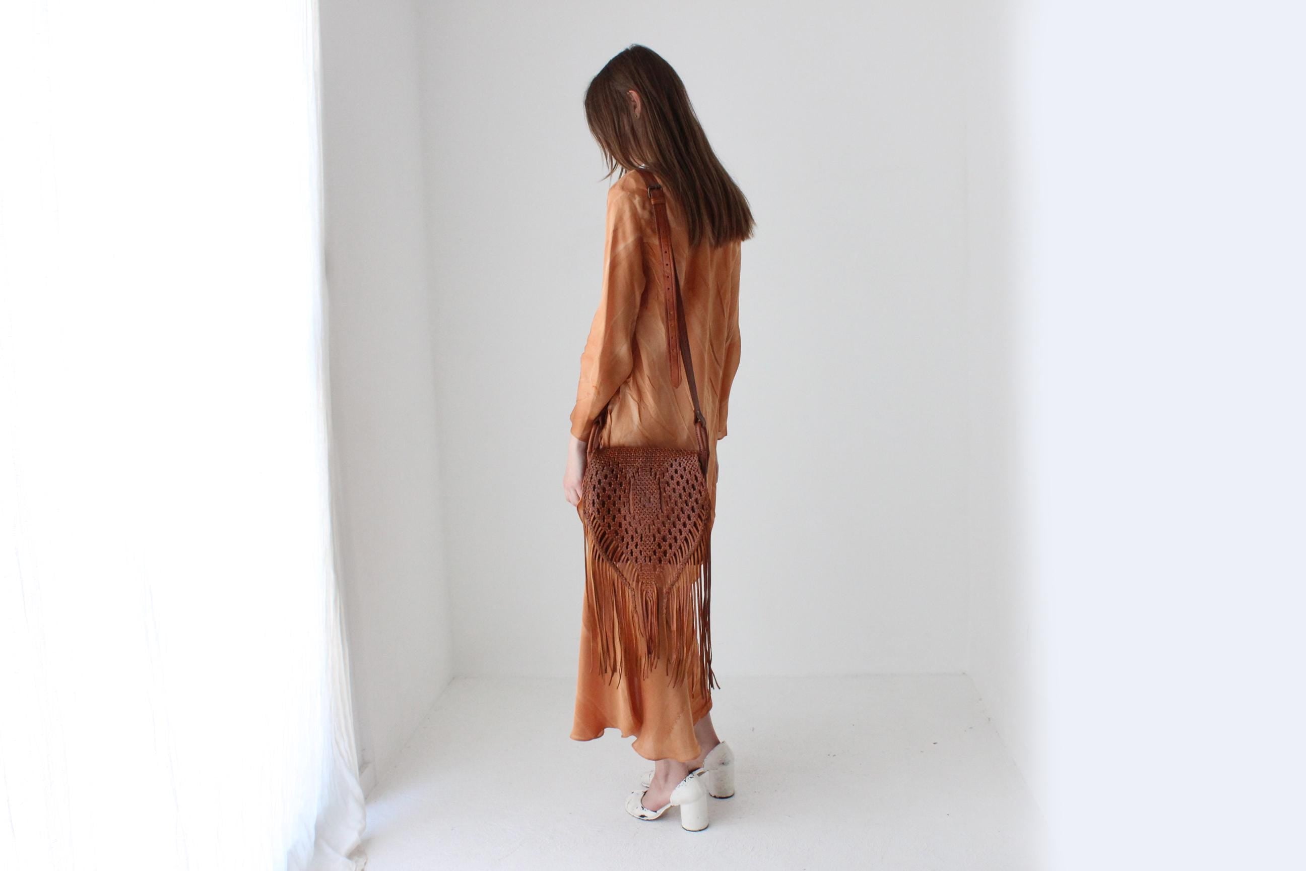 70s Handcrafted Woven Italian Leather Bag