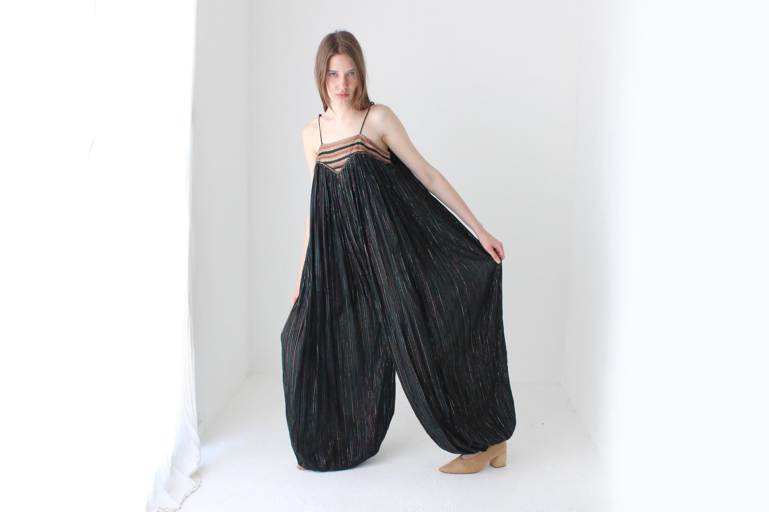 Rare As! 70s Disco Gauze Balloon Leg Jumpsuit
