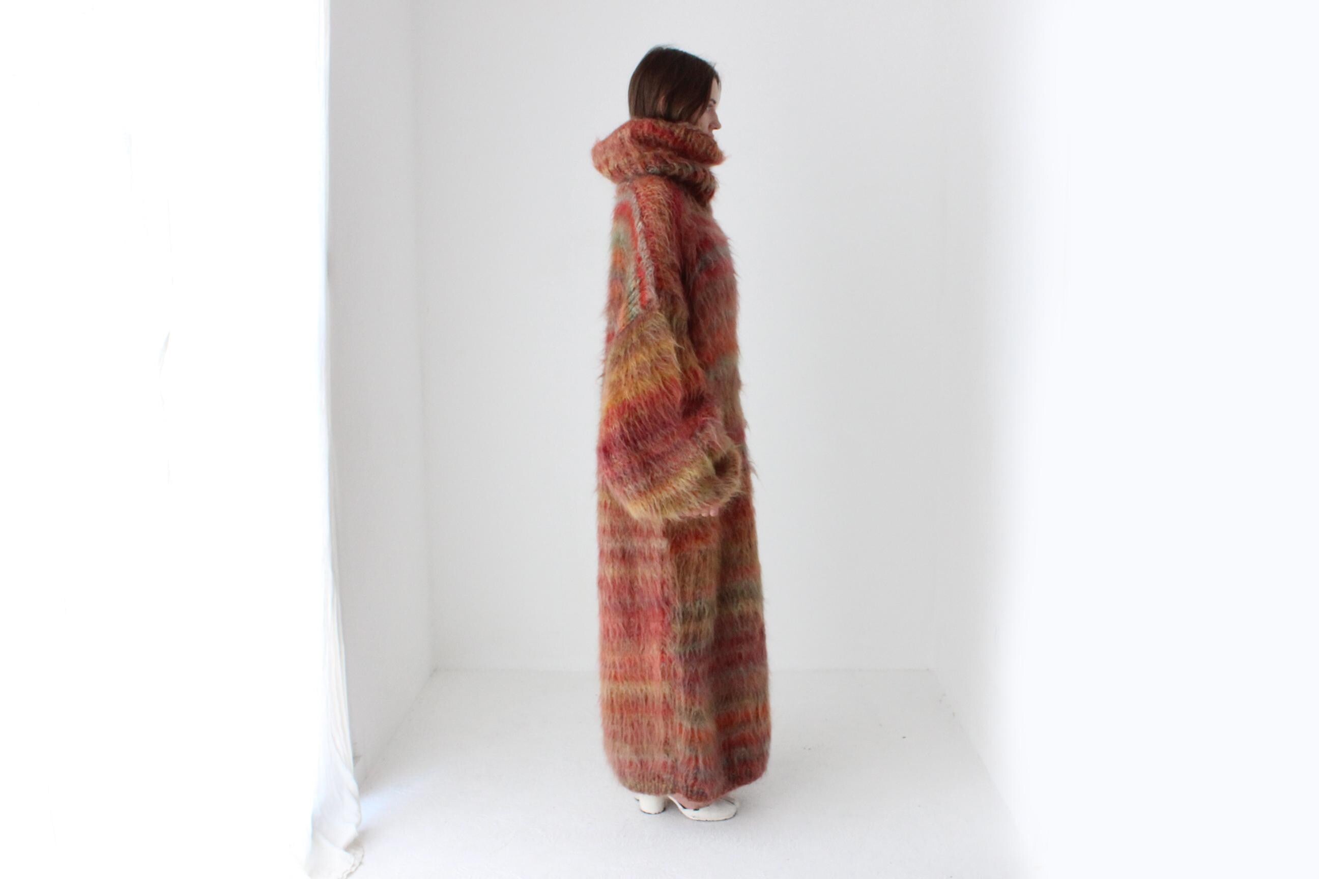 High Fashion Hand Knit Mohair Oversized Sweater Dress