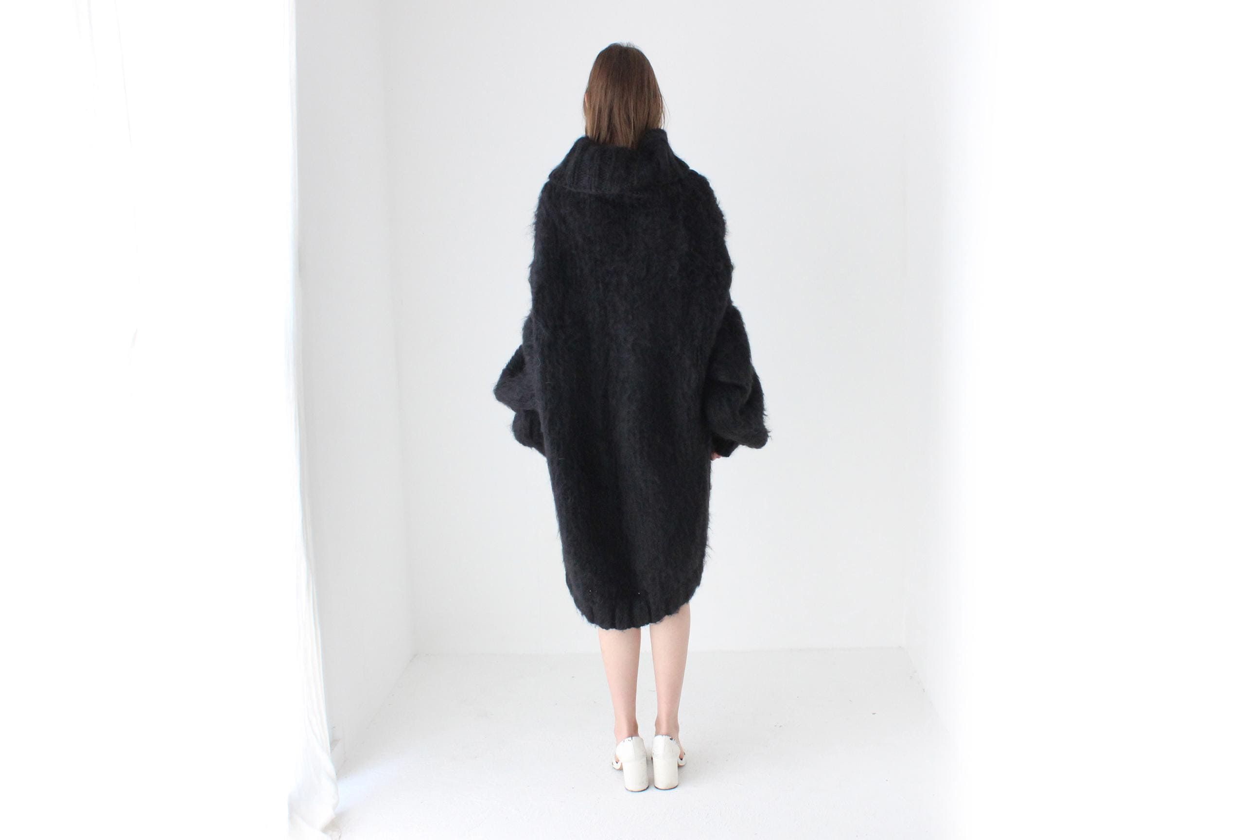 Fine Hand Knit Mohair Oversized Sweater Dress