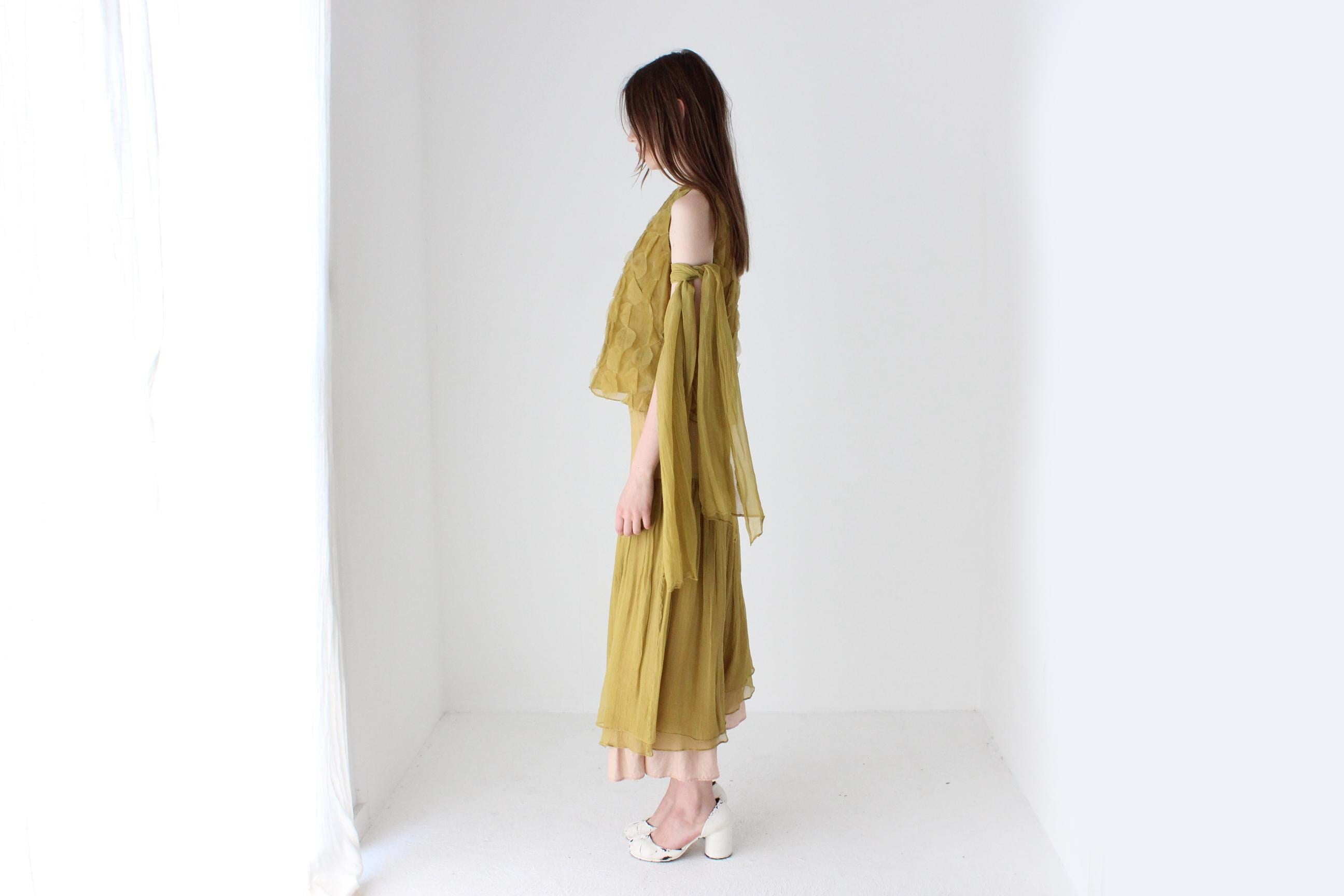 Y2K Textural Silk Organza Top