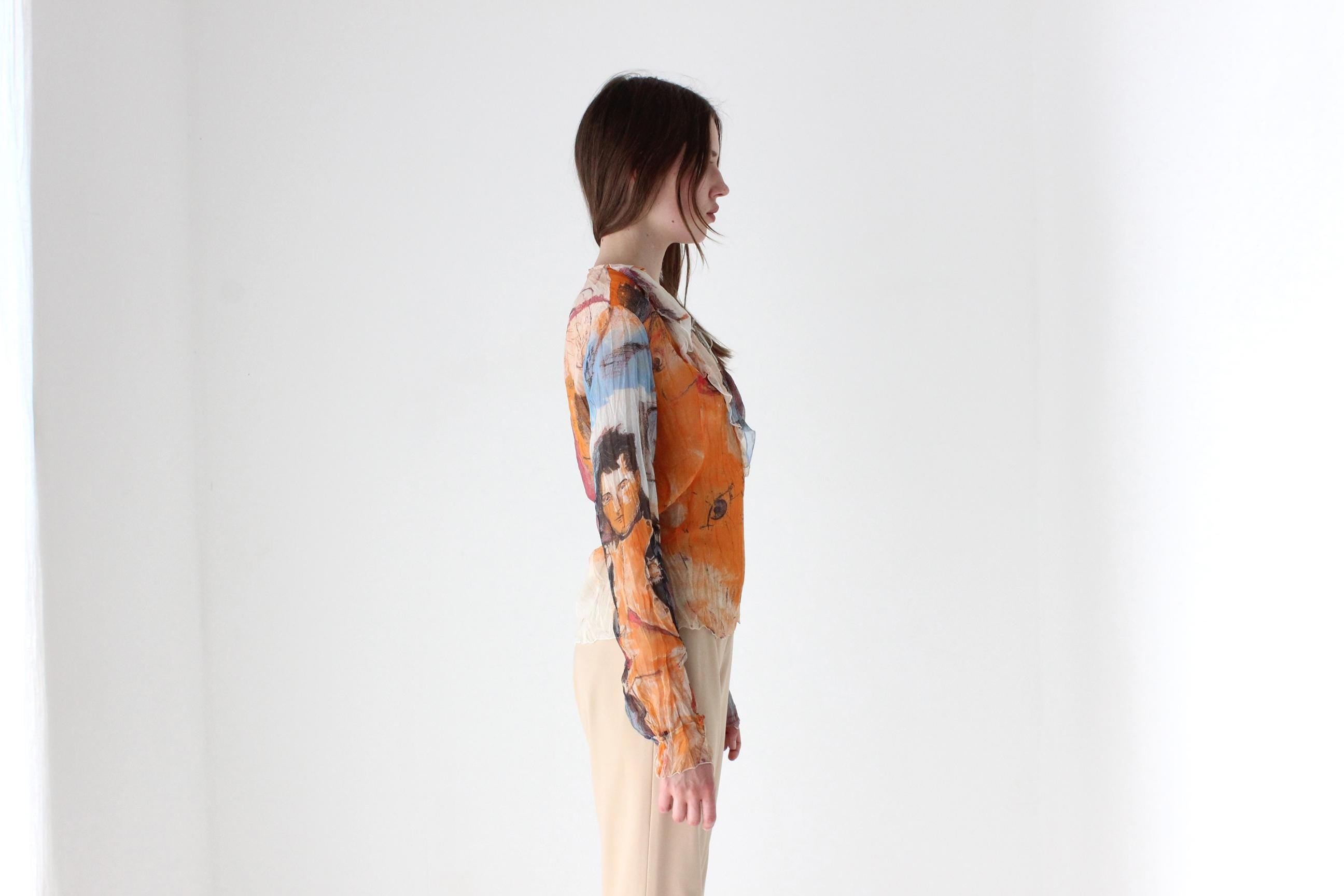 Y2K Just Cavalli Surrealist Top