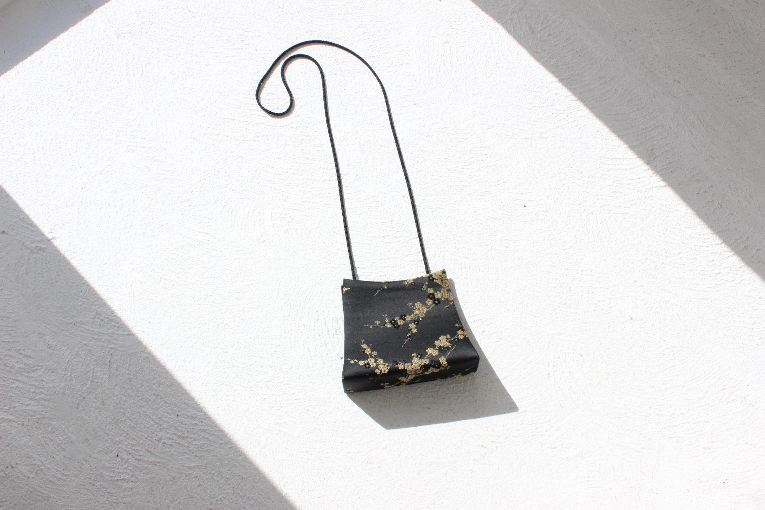 90s Chinese Satin Structured Mini Bag