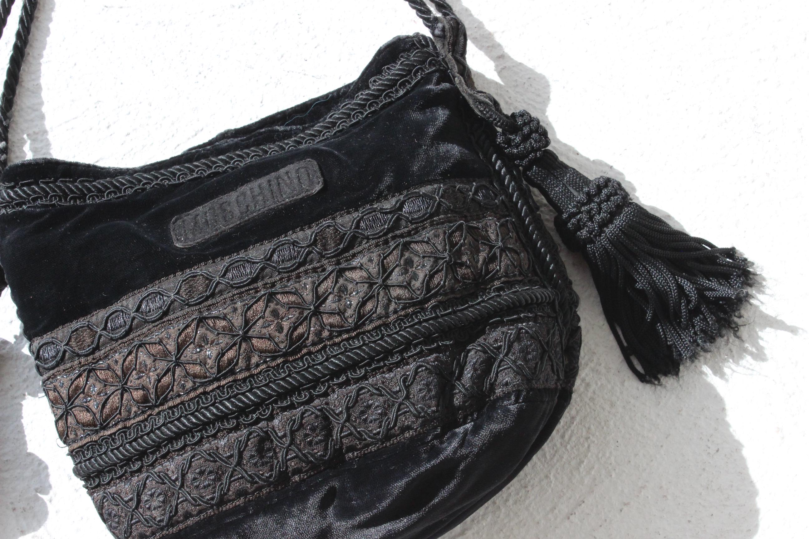 90s Moschino Velvet Tassel Opera Bag
