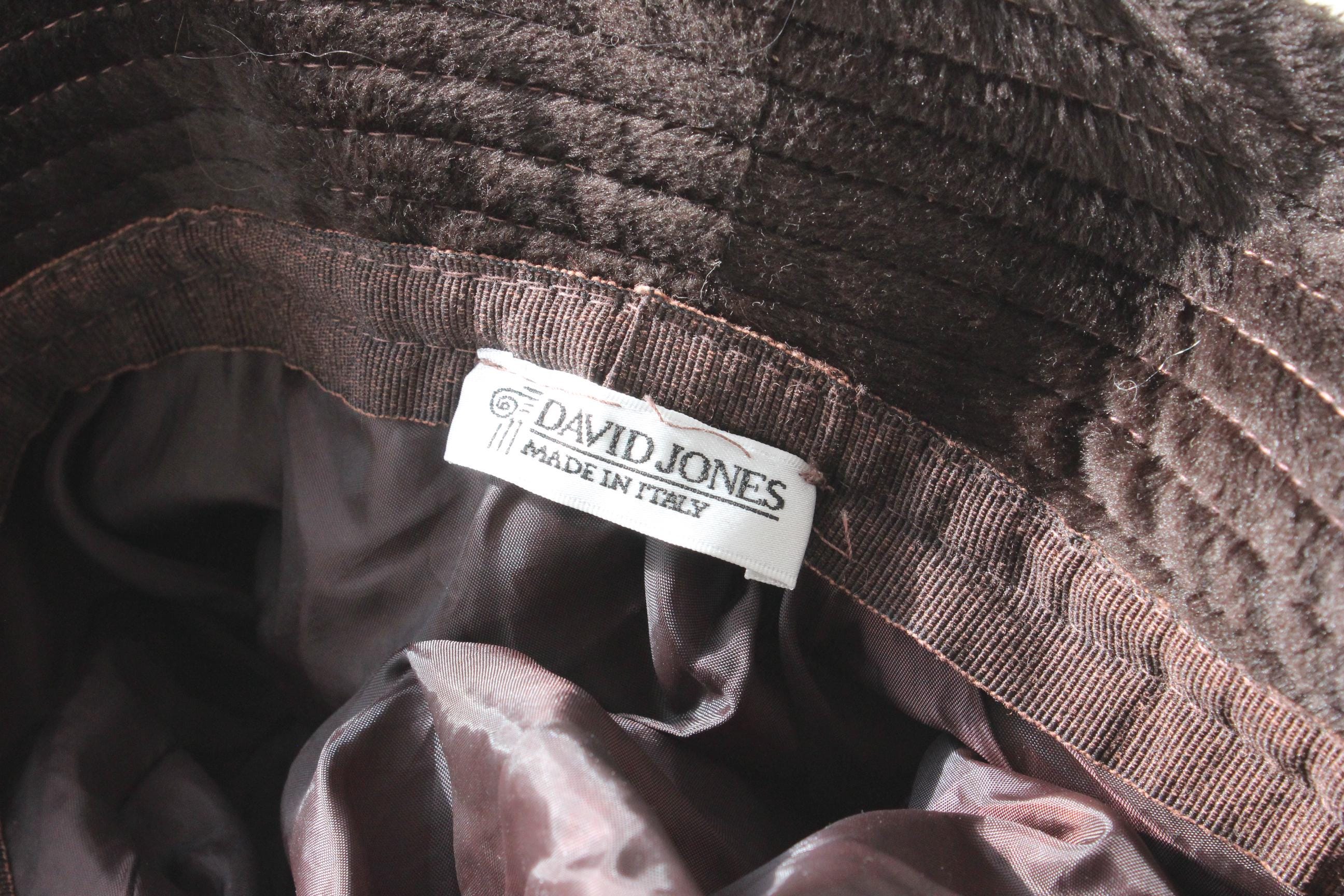 90s Plush Dark Chocolate Velvet Bucket Hat