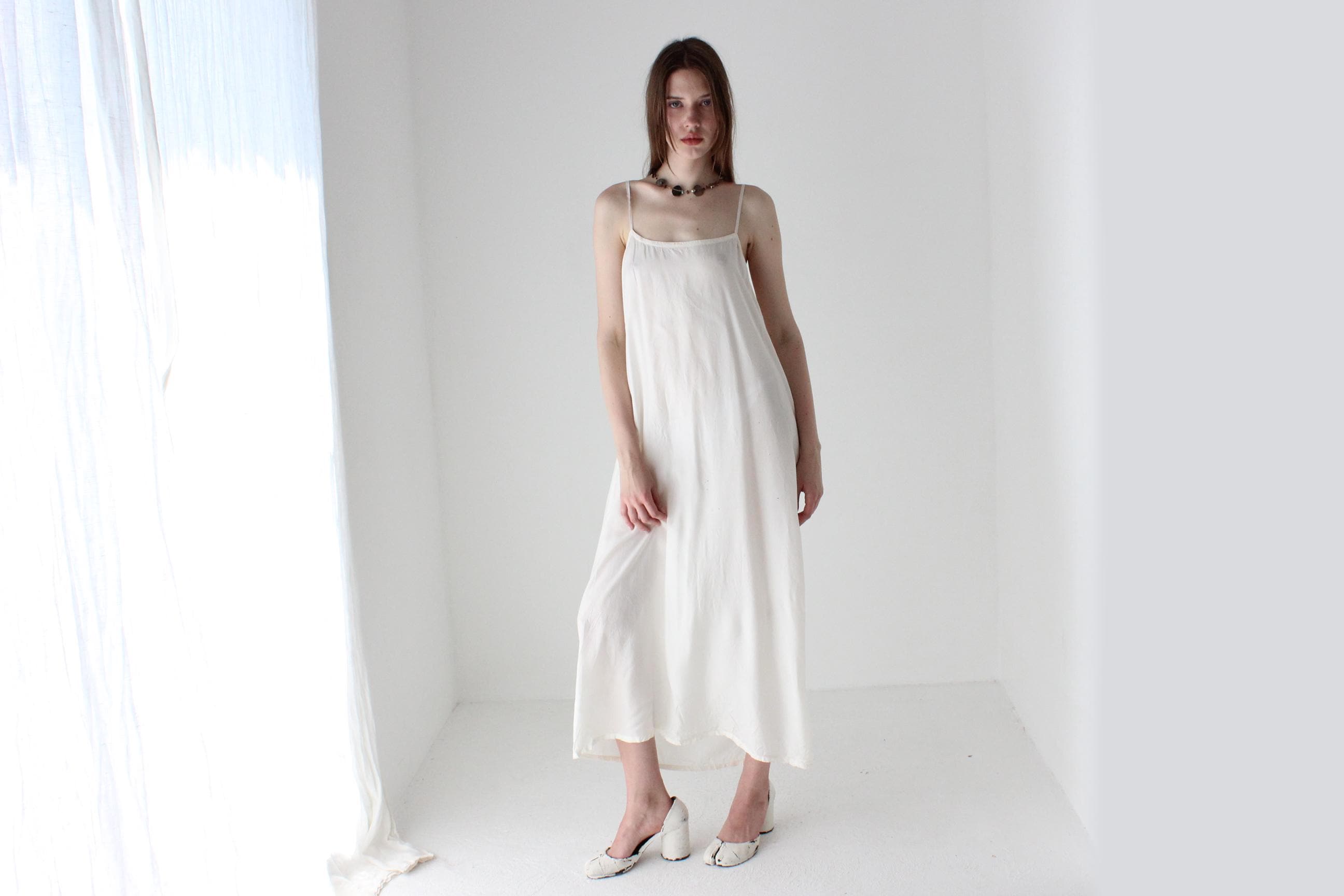 Relaxed & Roomy Ivory Nighty Slip Dress