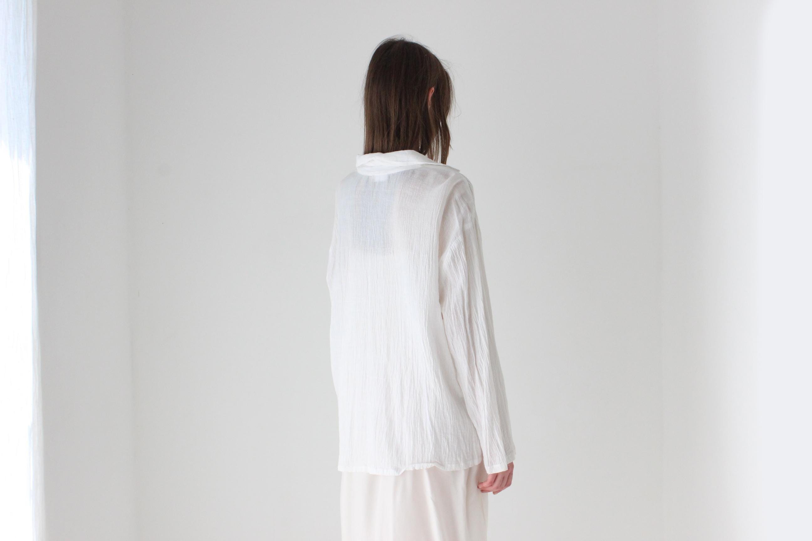 90s Cotton Gauze Unisex Artist Smock Shirt