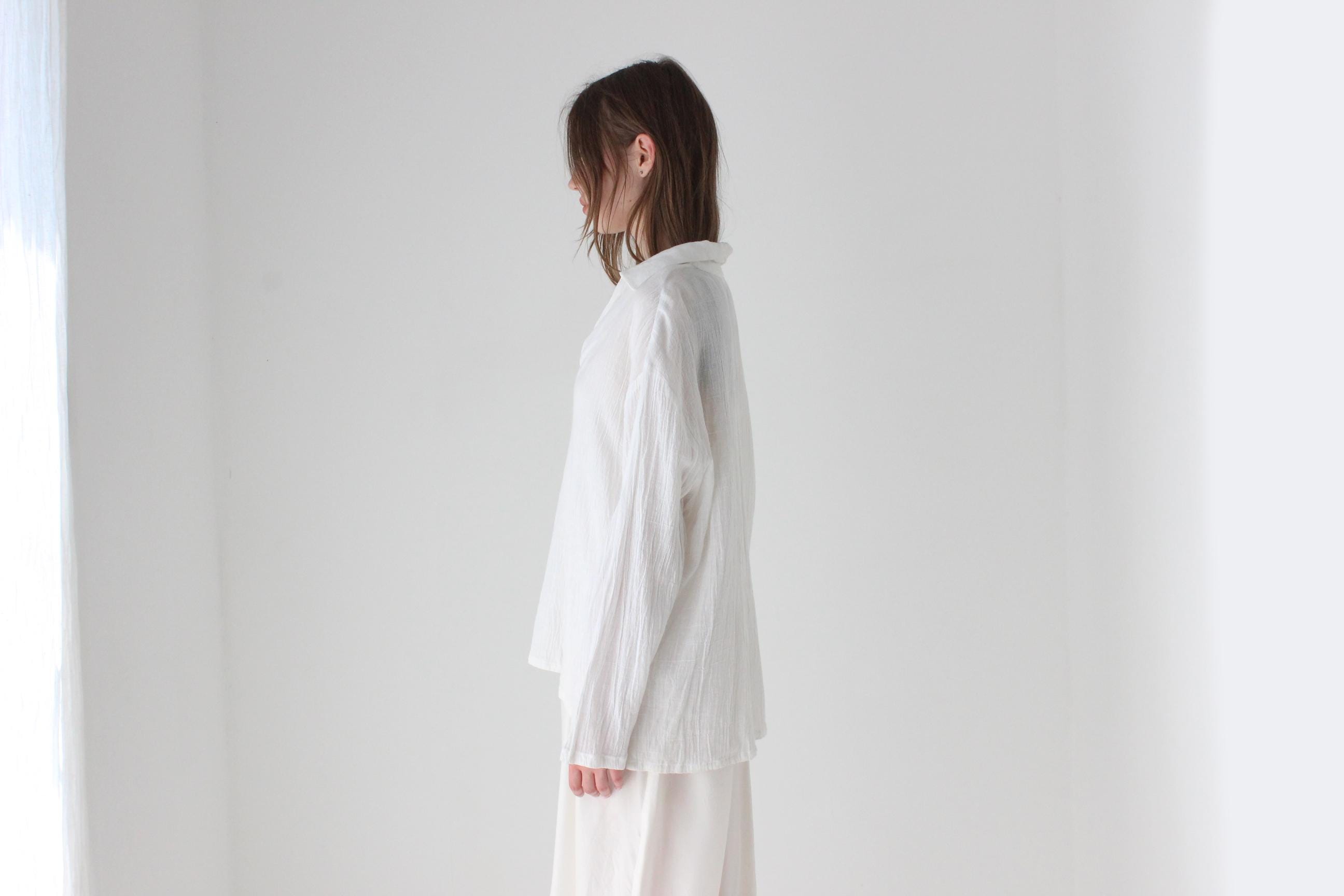 90s Cotton Gauze Unisex Artist Smock Shirt