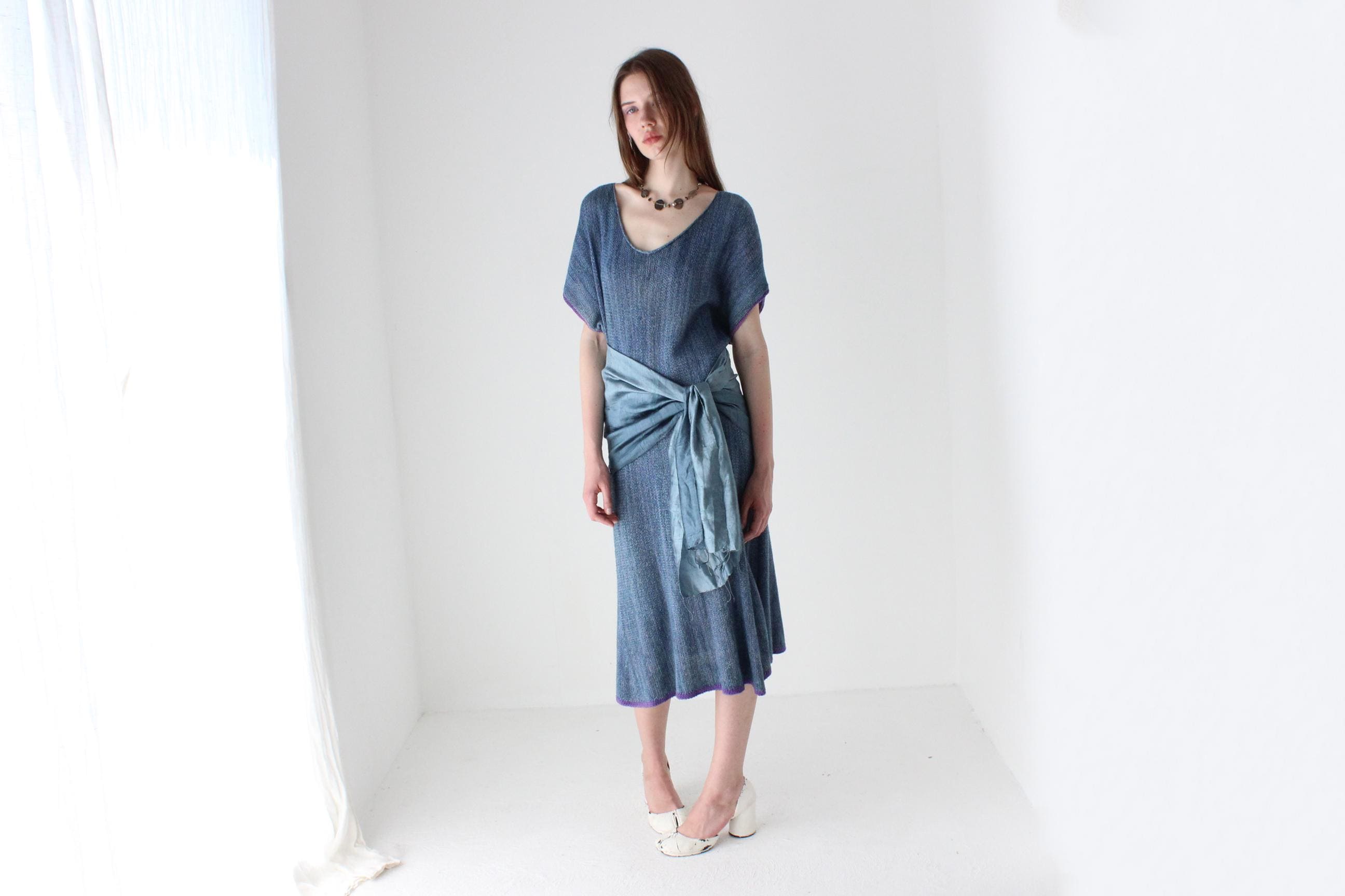 90s Vietnamese Handwoven Silk Multi-Way Sash