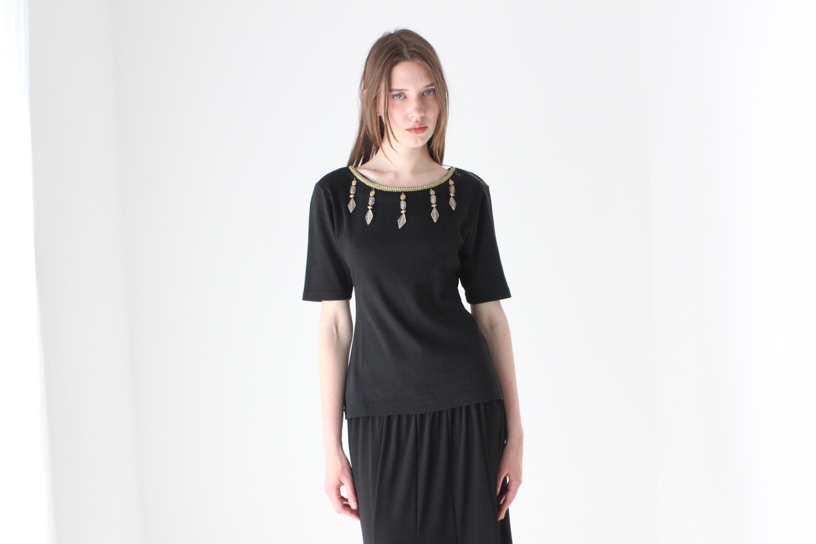 80s Gem Stone Stretch Fitted Tee