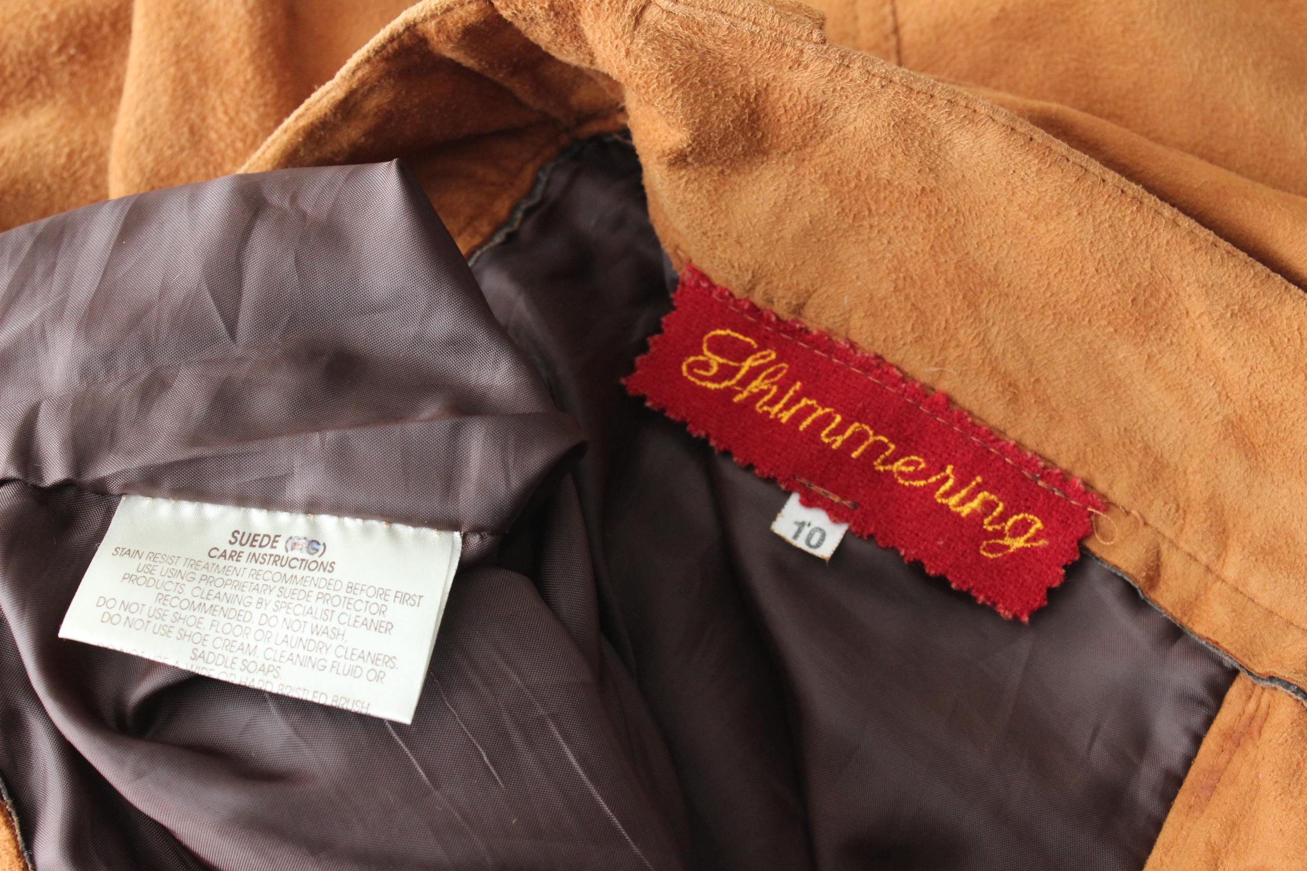 80s Caramel Suede Leather Knee Length Shorts