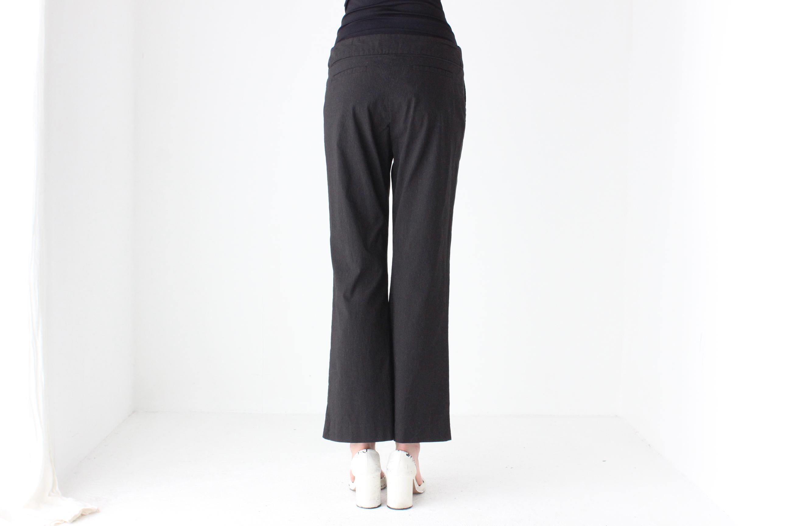 Y2K Veronika Maine Pinstripe Bootcut Trousers