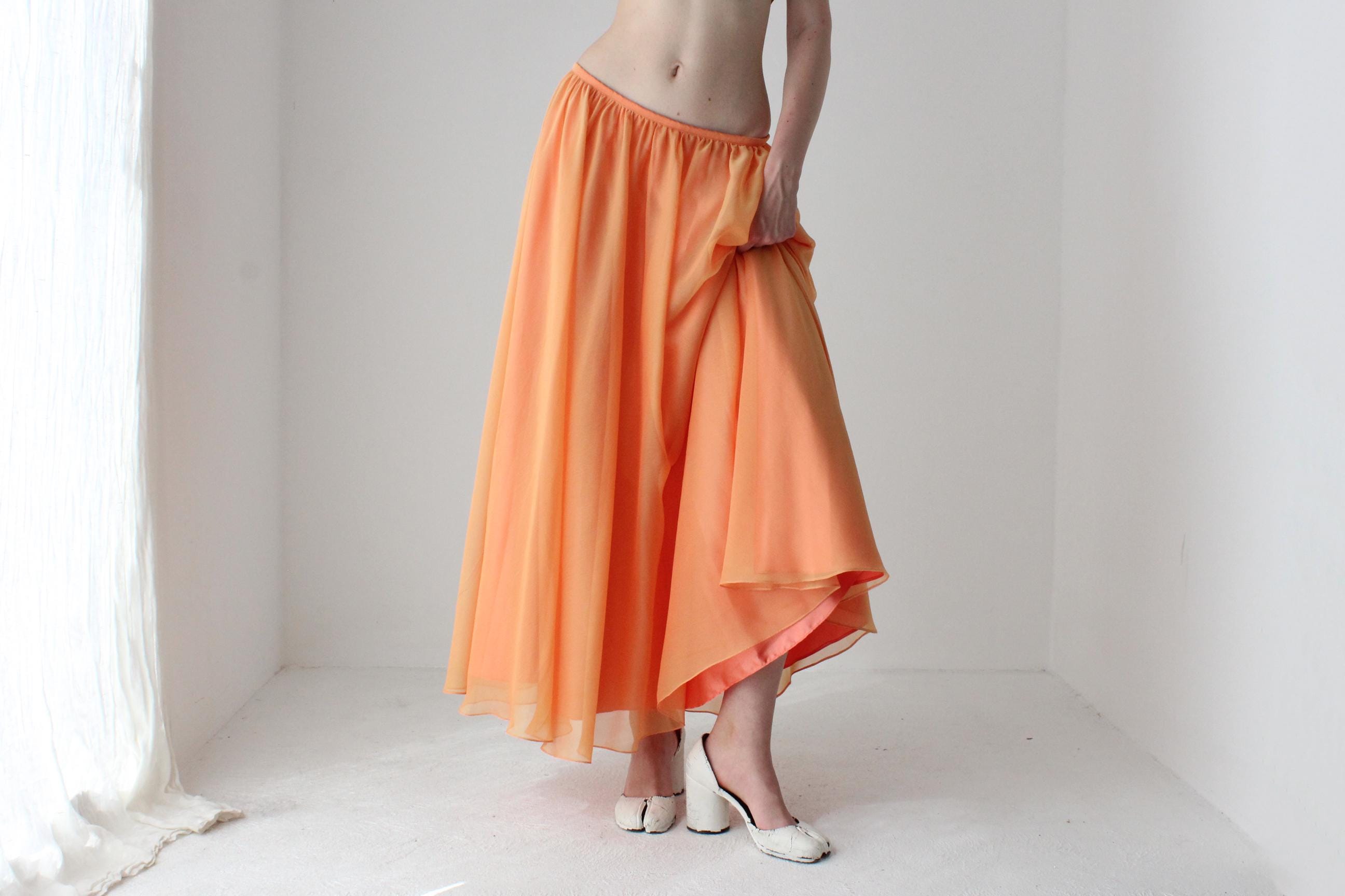 90s Iridescent Formal Skirt