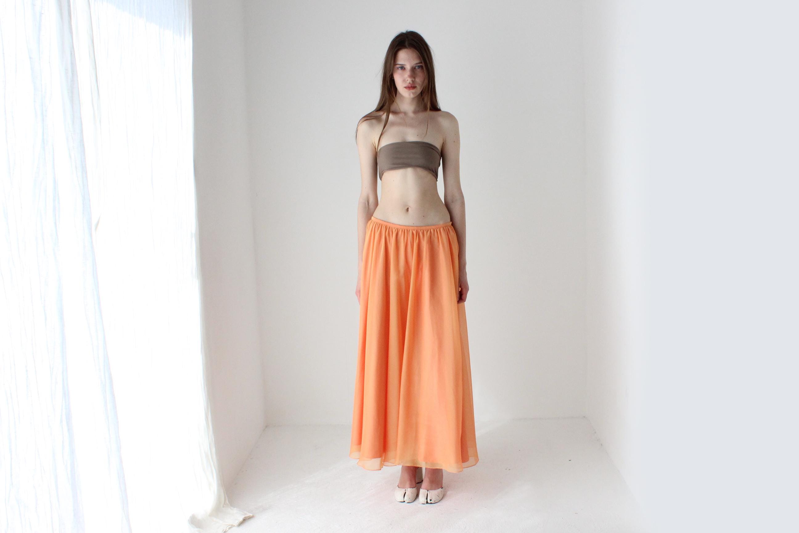 90s Iridescent Formal Skirt