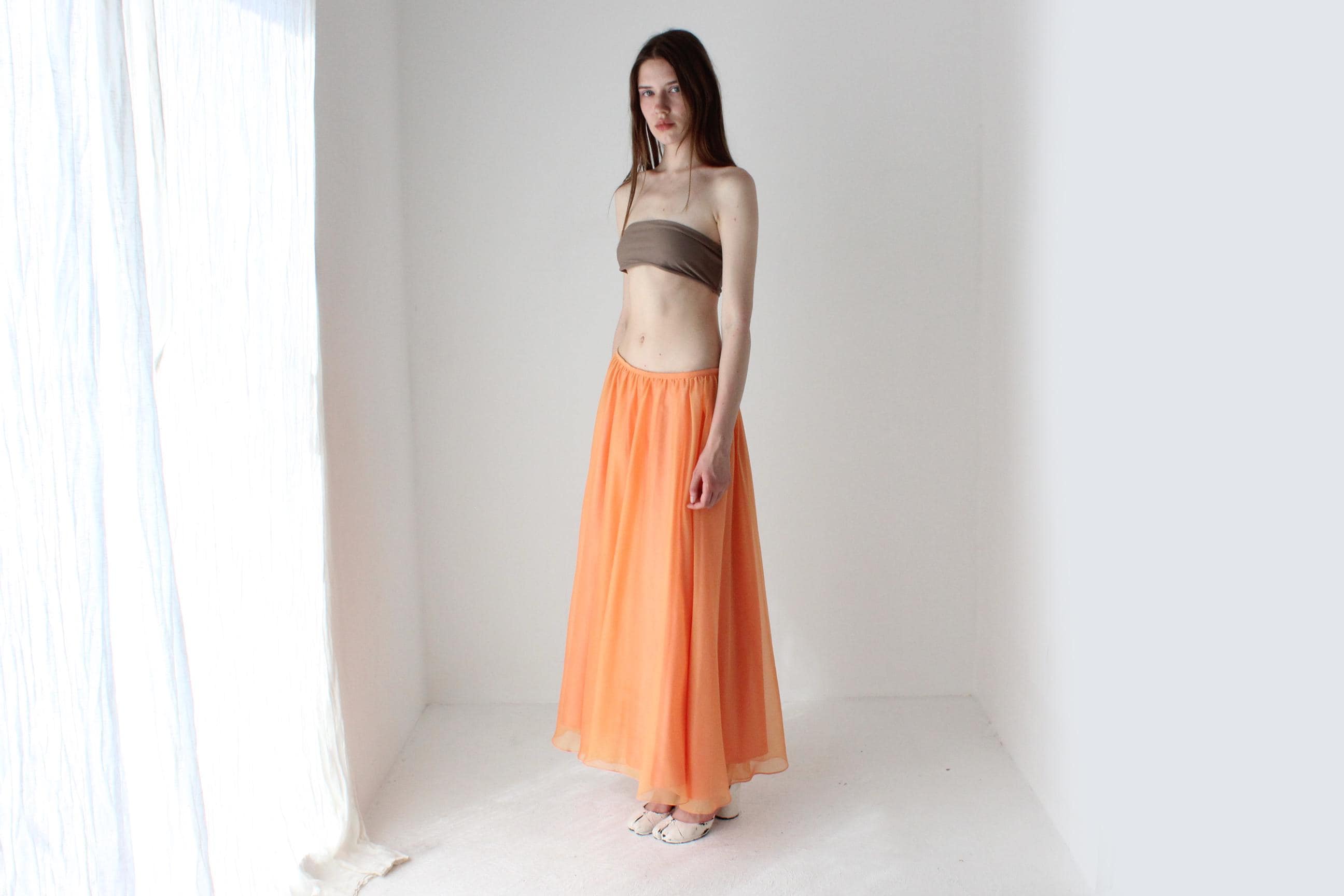 90s Iridescent Formal Skirt