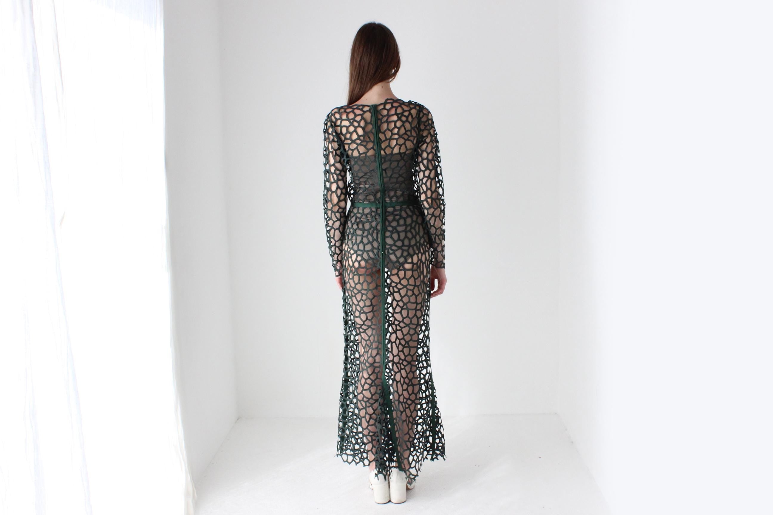 Funky Handmade Cotton Cut Out Maxi Dress
