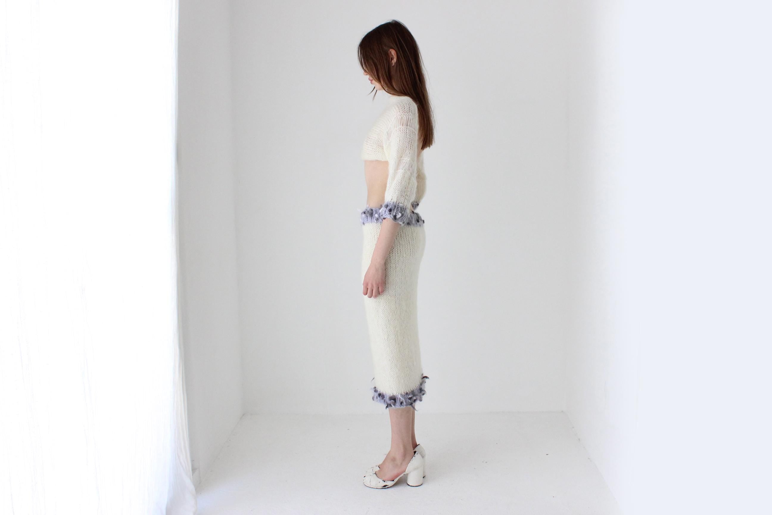 One Off Hand Knit Mohair Multi-Way Dress & Bolero Set